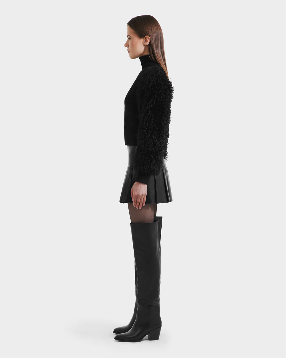 RUDSAK NOEL Women's Faux Fur Mock-Neck Sweater - Ultra-Soft & Cozy RUDSAK NOEL Women's Faux Fur Mock-Neck Sweater - Ultra-Soft & Cozy