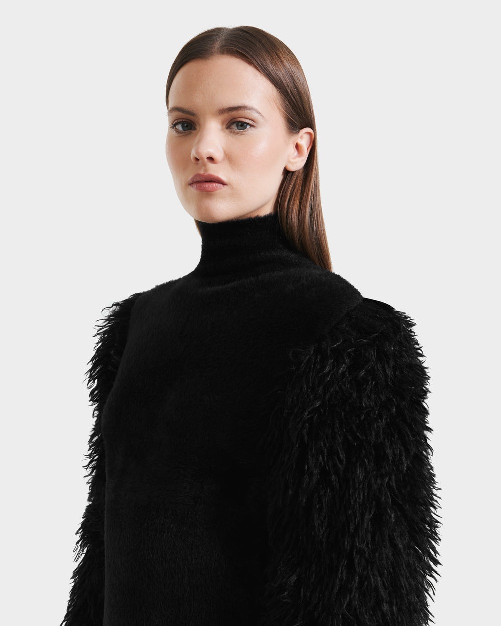 RUDSAK NOEL Women's Faux Fur Mock-Neck Sweater - Ultra-Soft & Cozy