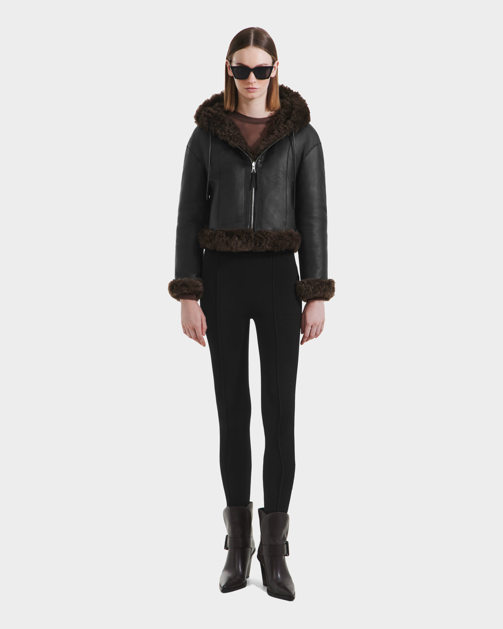 NORAH Women's Reversible Shearling & Leather Jacket: 2-in-1 Style