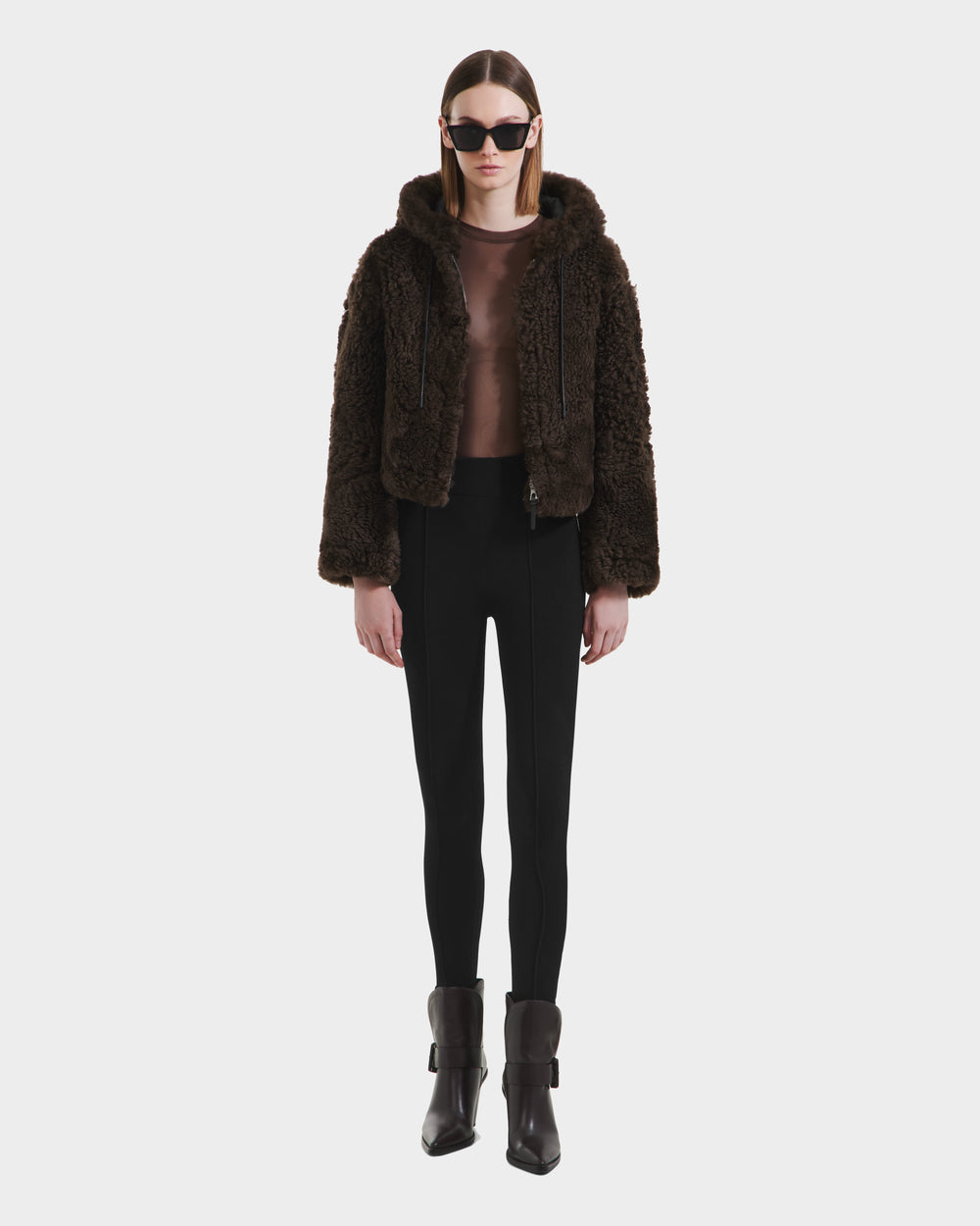 NORAH Women's Reversible Shearling & Leather Jacket: 2-in-1 Style
