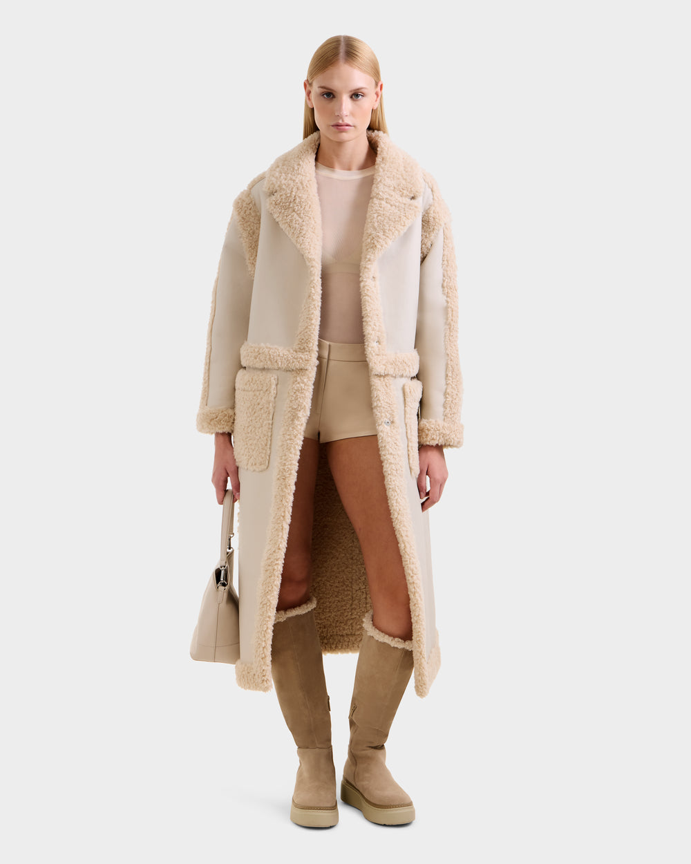 RUDSAK PALOMA Women's Modular Faux Shearling Coat - Reversible