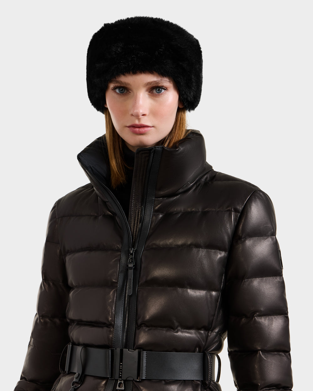 RUDSAK PELIN X Women's Mid-Length Leather Quilted Down Puffer – Rudsak