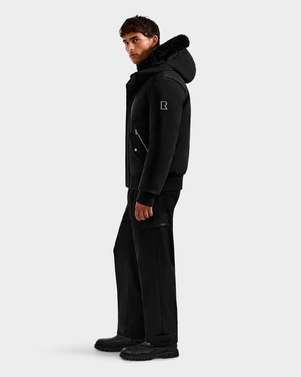 RUDSAK ROCKY Men's Black Down Bomber | Recycled, RDS Down – Rudsak