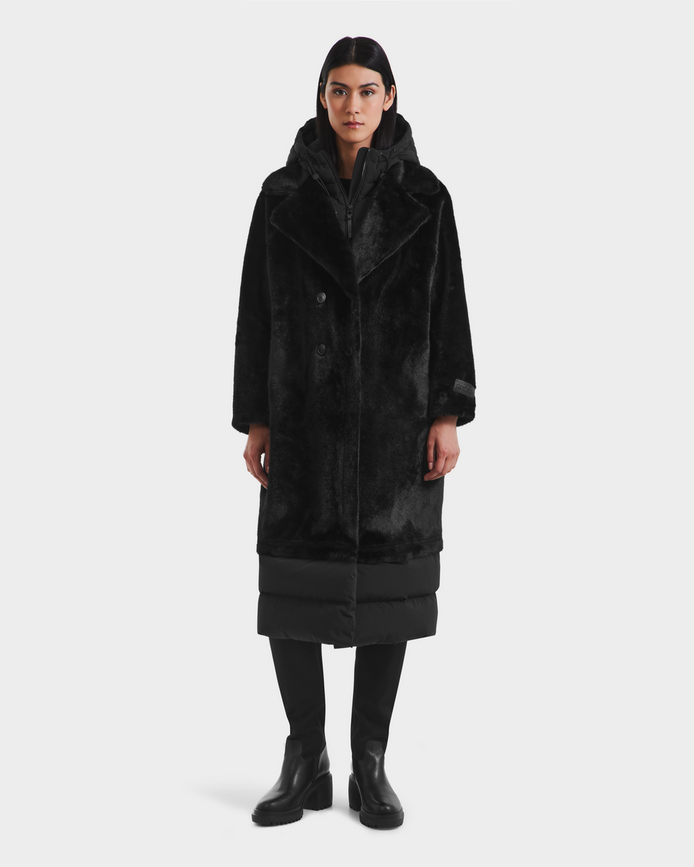 RUDSAK SIENA Women's Faux Fur Coat | Versatile Down & Faux Fur
