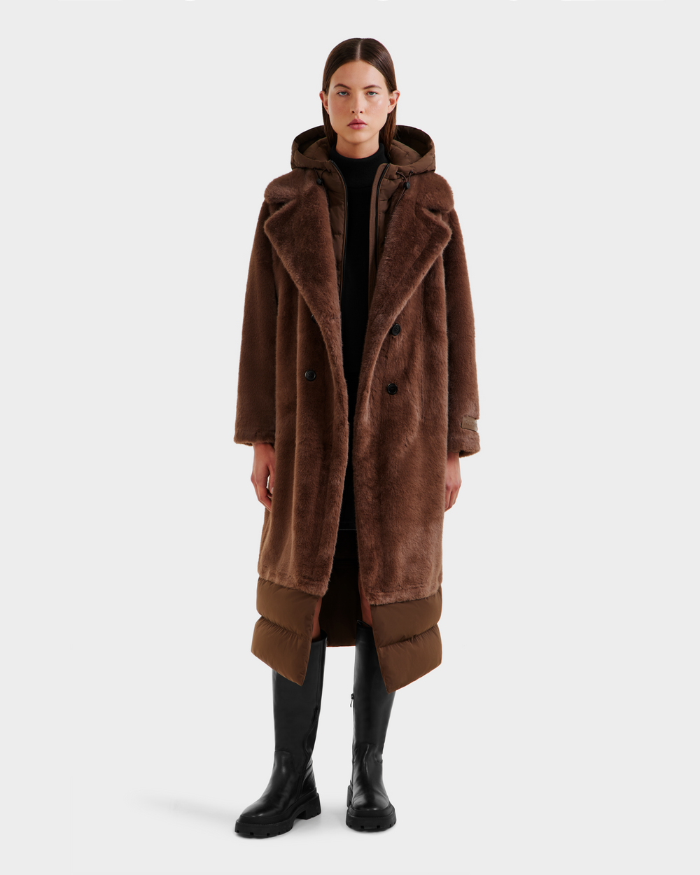 RUDSAK SIENA Women's Faux Fur Coat - Adaptable Warmth & Style – Rudsak