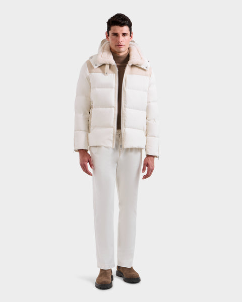 RUDSAK SIMON Men's Quilted Down Puffer Jacket | Warm Shearling