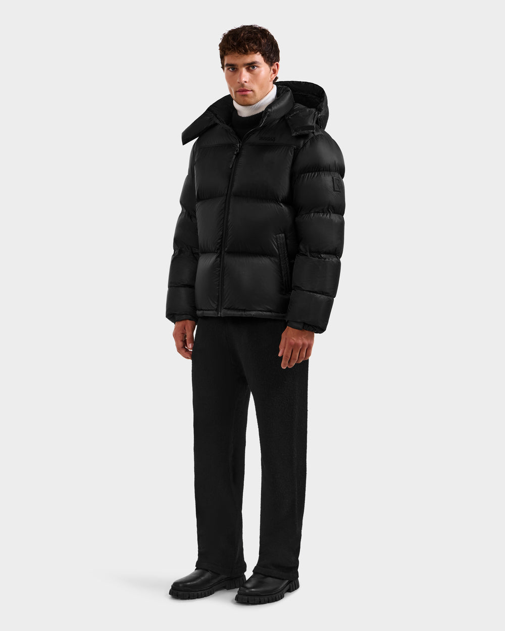 RUDSAK STEFANO Men's Quilted Down Puffer Jacket Black - Warm