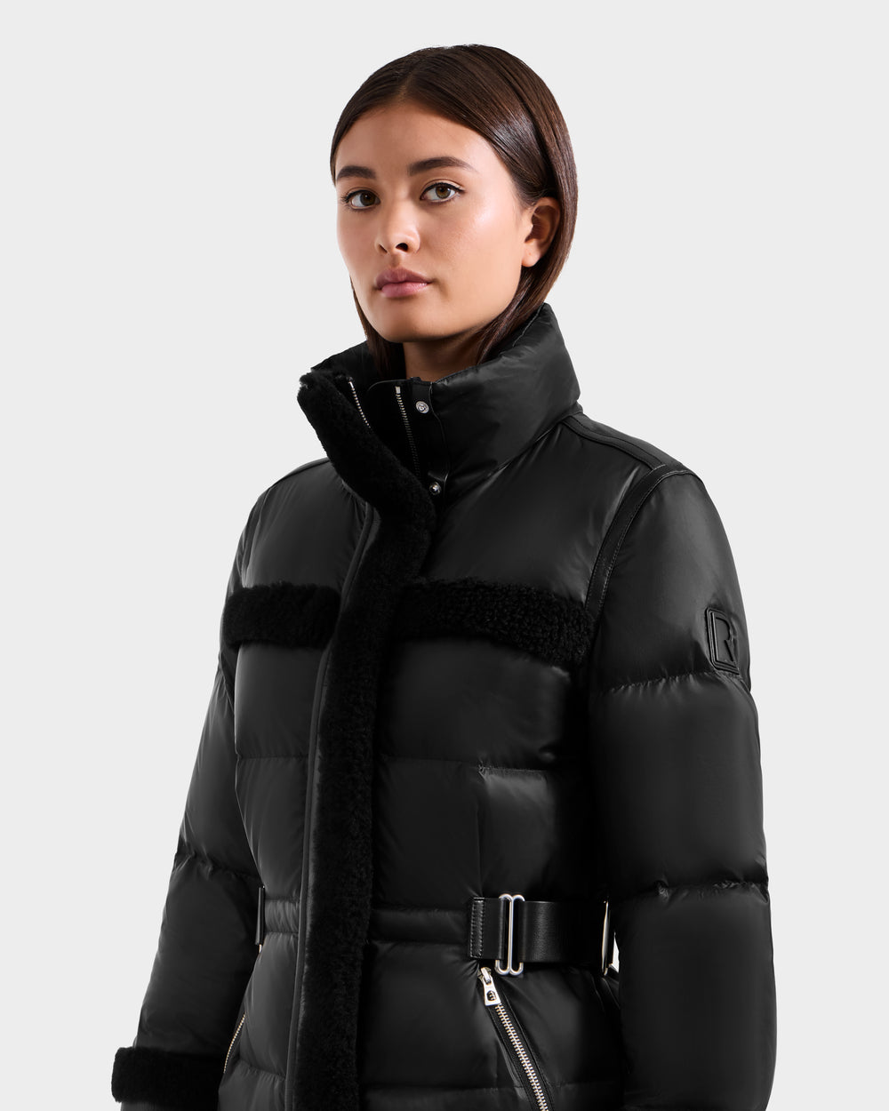 RUDSAK TESSA Women's Down Puffer Coat | Shearling Trim | Warmth