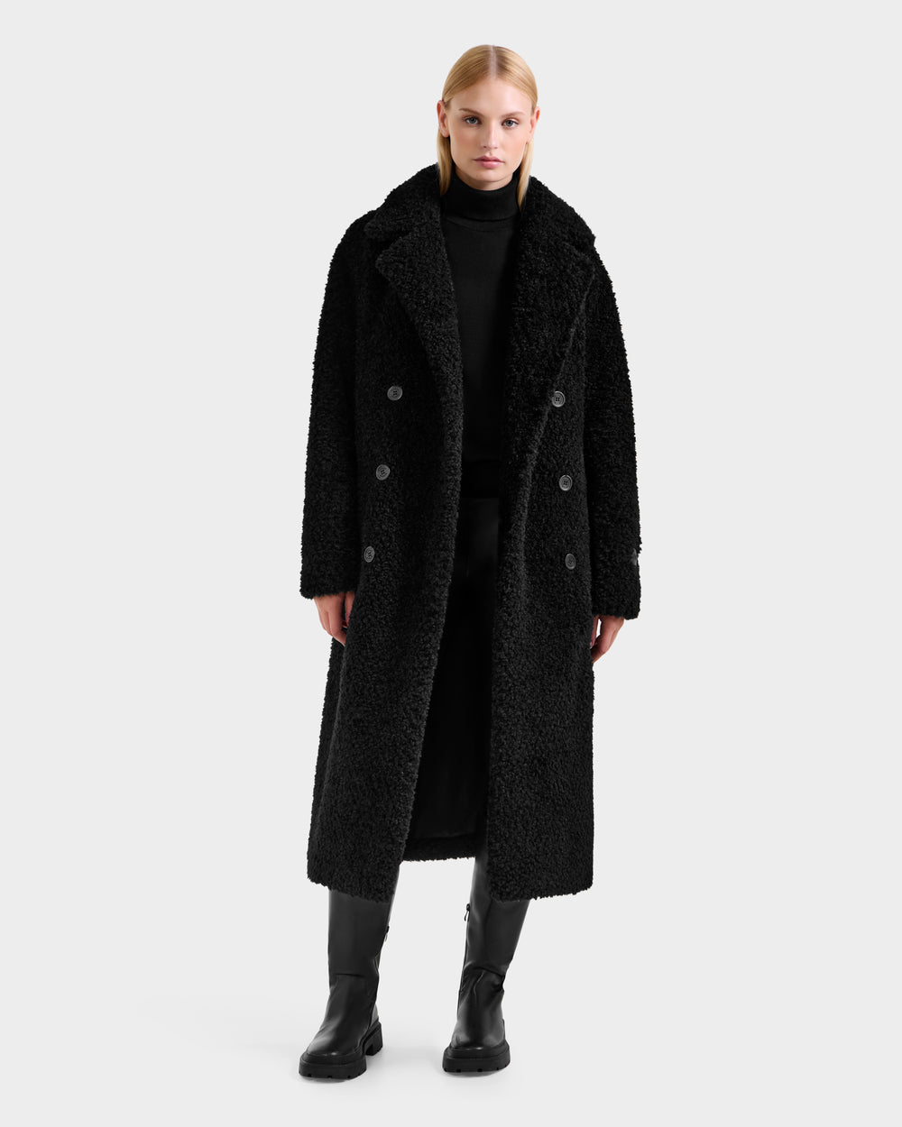 TINA Women's Faux Fur Teddy Trench Coat - Luxe Warmth & Style – Rudsak