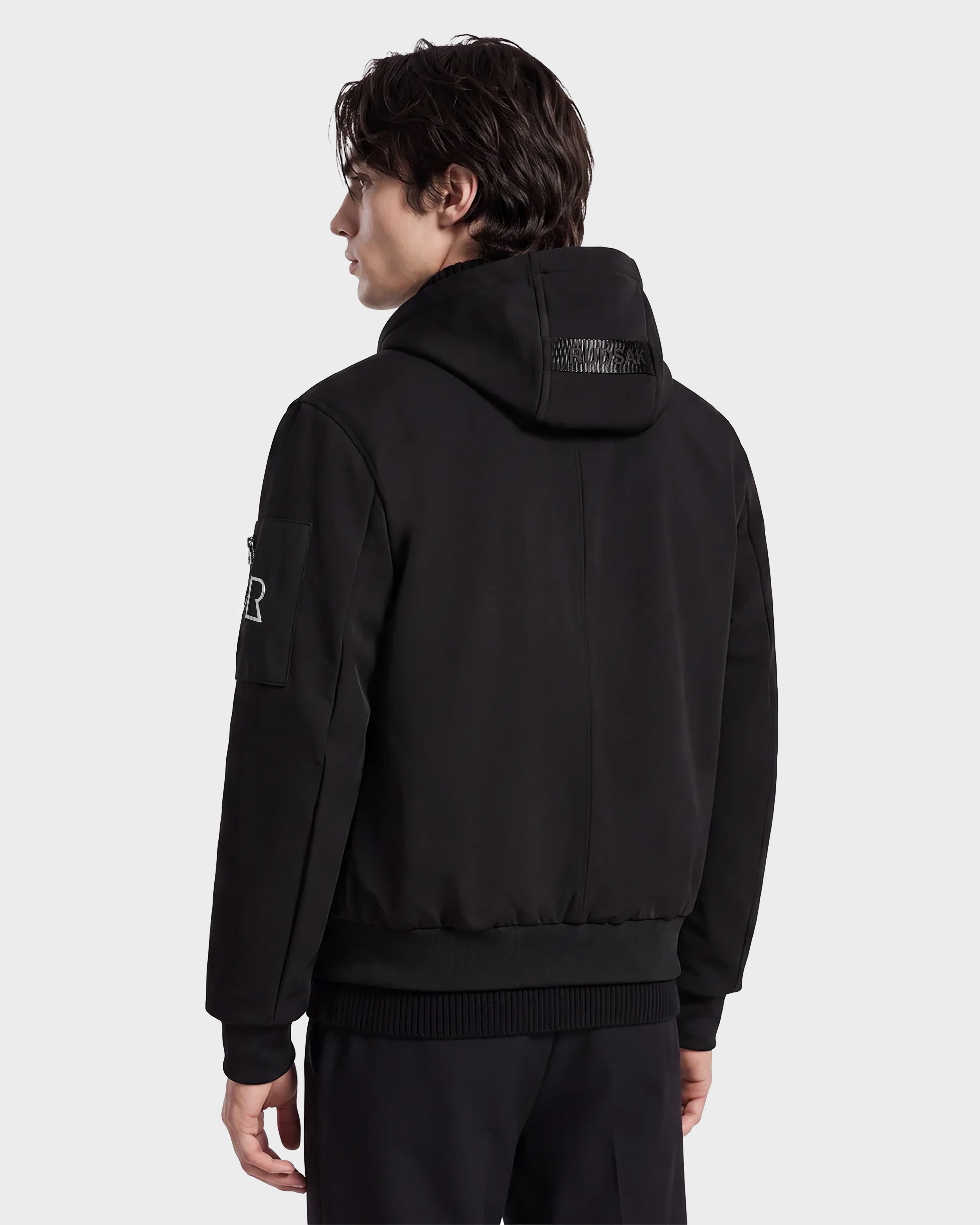 RUDSAK ANDRE Men's Black Lightweight Bomber Jacket | Versatile