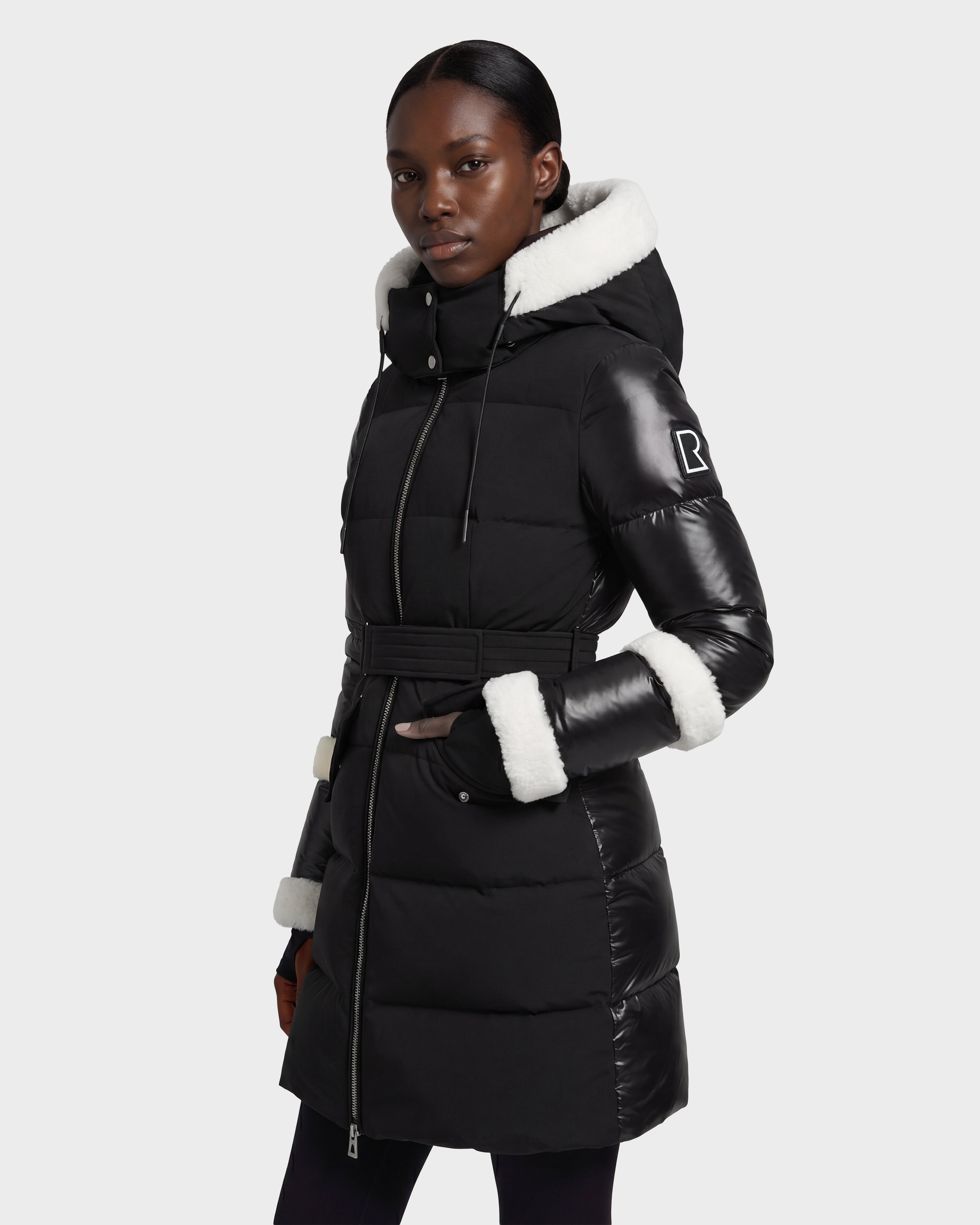 AUDREY L Knee-Length Down Puffer Jacket - Warm, Chic & Eco