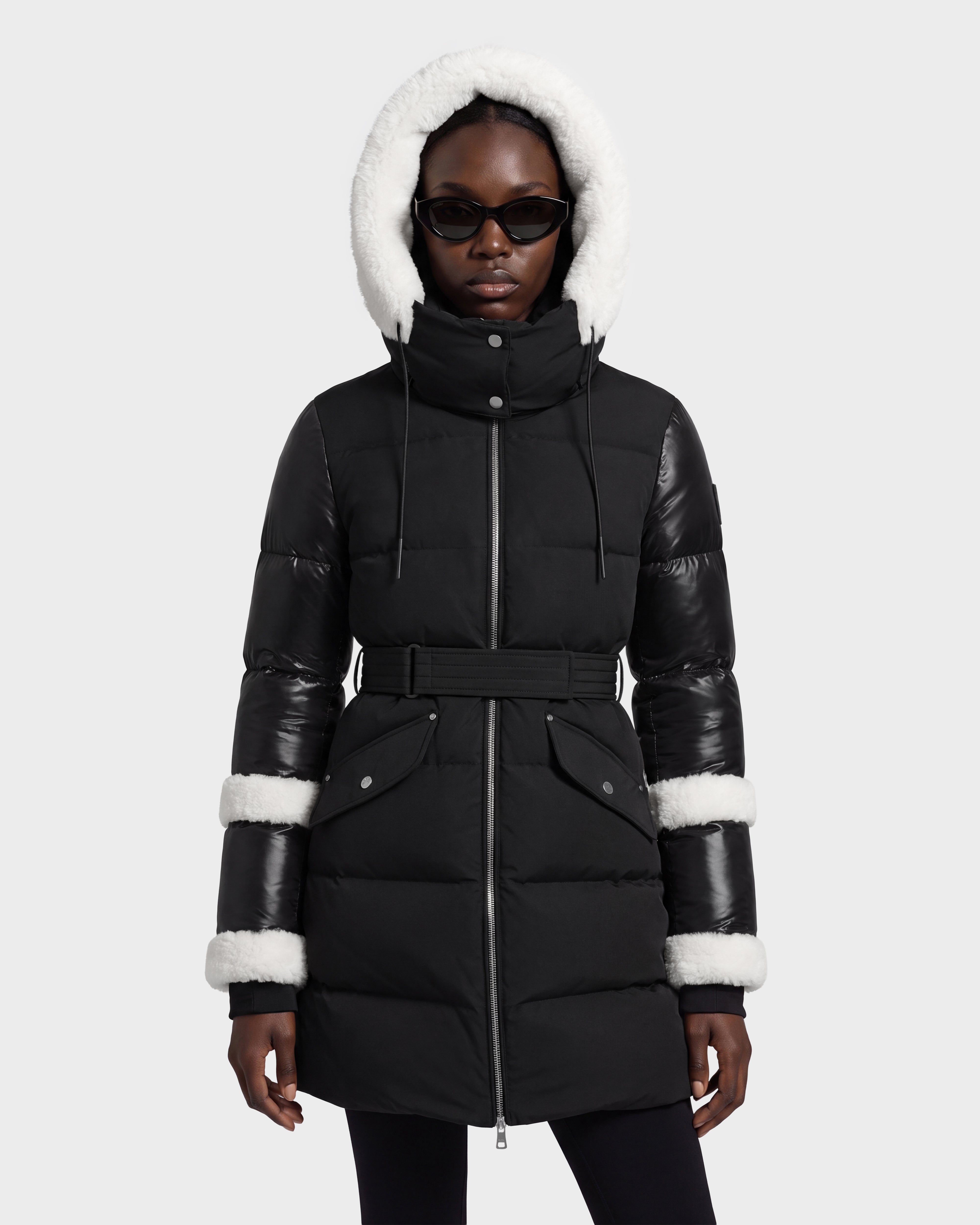 AUDREY L Knee-Length Down Puffer Jacket - Warm, Chic & Eco