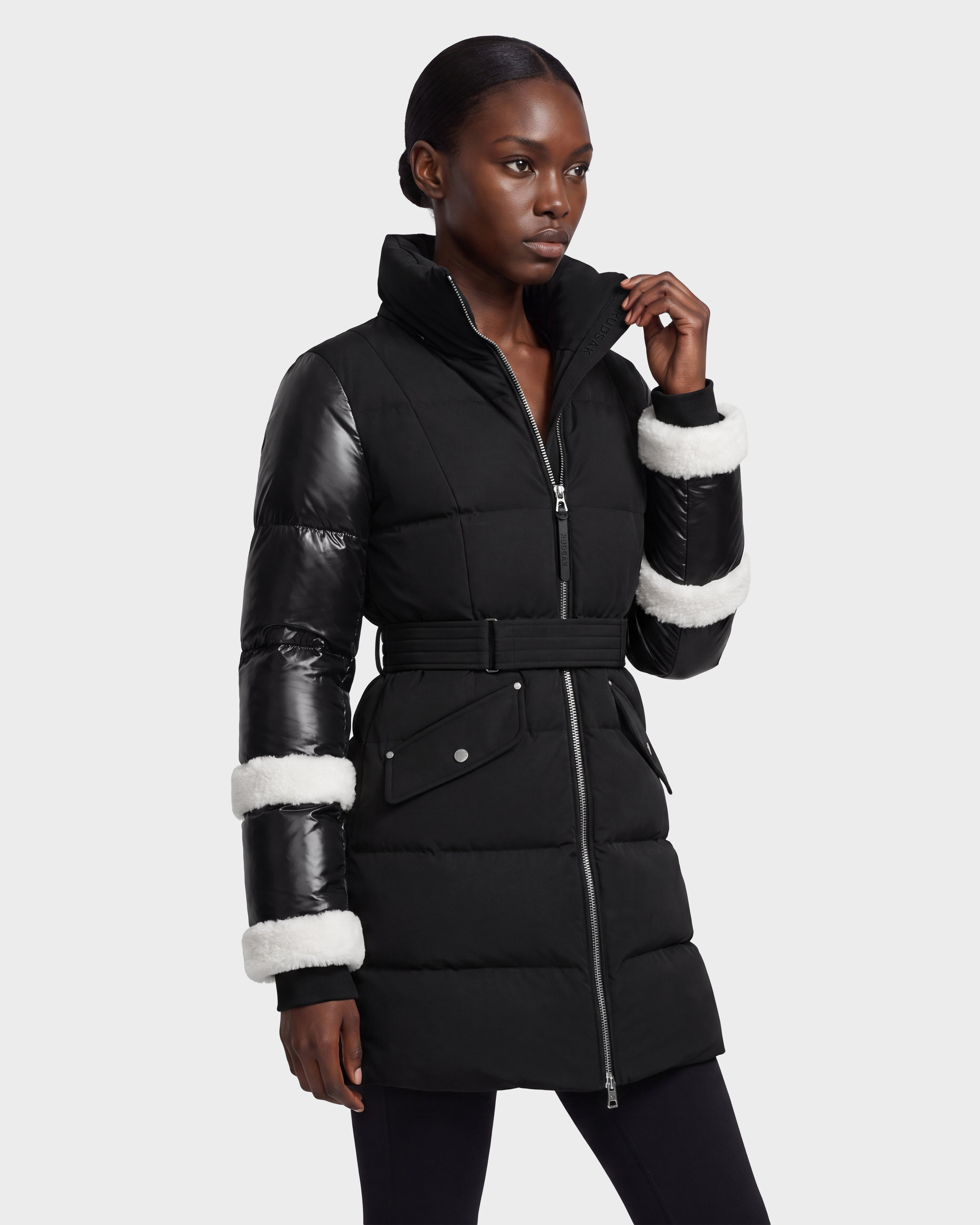 ジャケット・アウター AREND Trench Puffer Jacket S AUDREY L Knee-Length Down Puffer Jacket - Warm, Chic & Eco