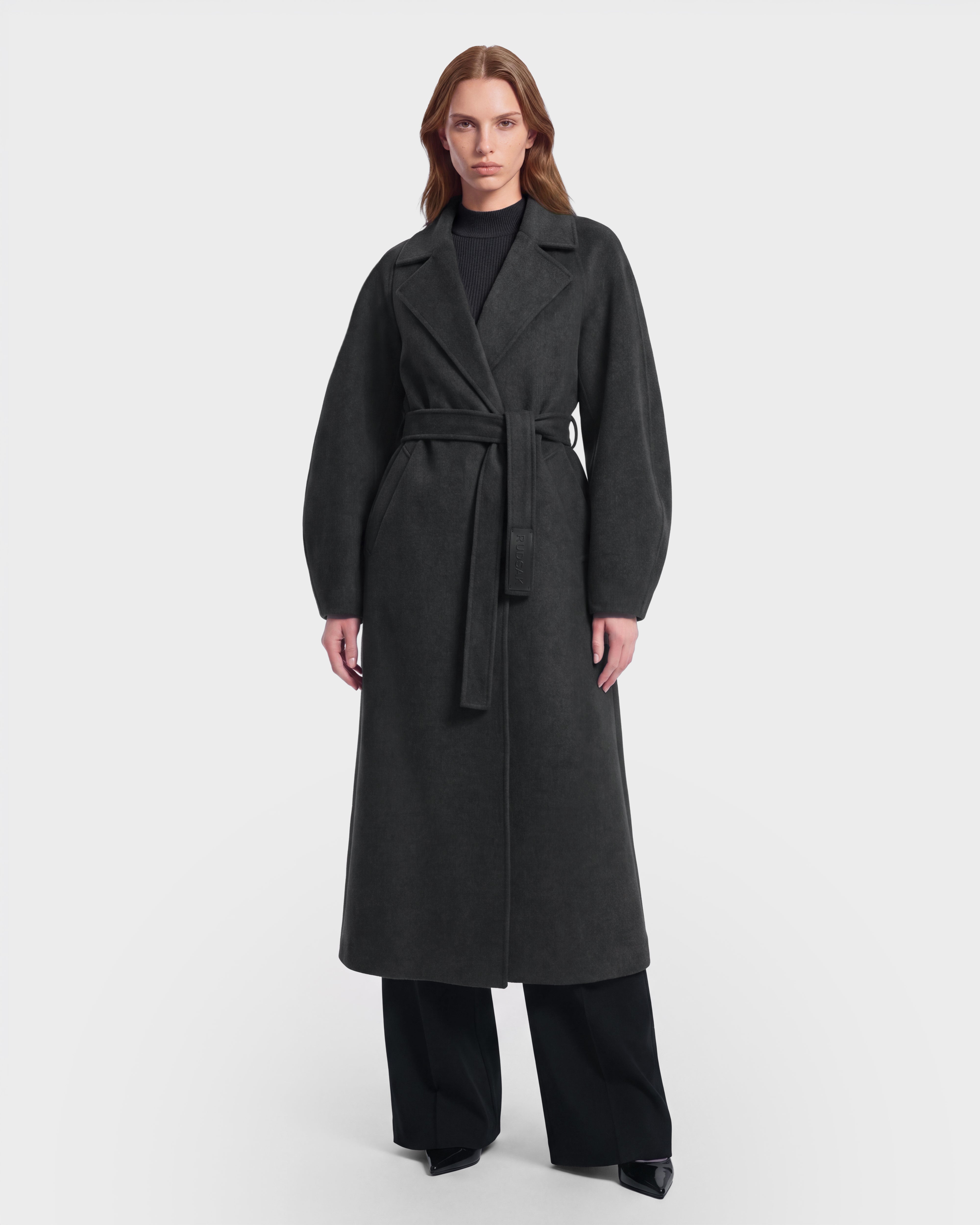 RUDSAK LILIA Women's Luxurious Wool Cashmere Wrap Coat – Rudsak