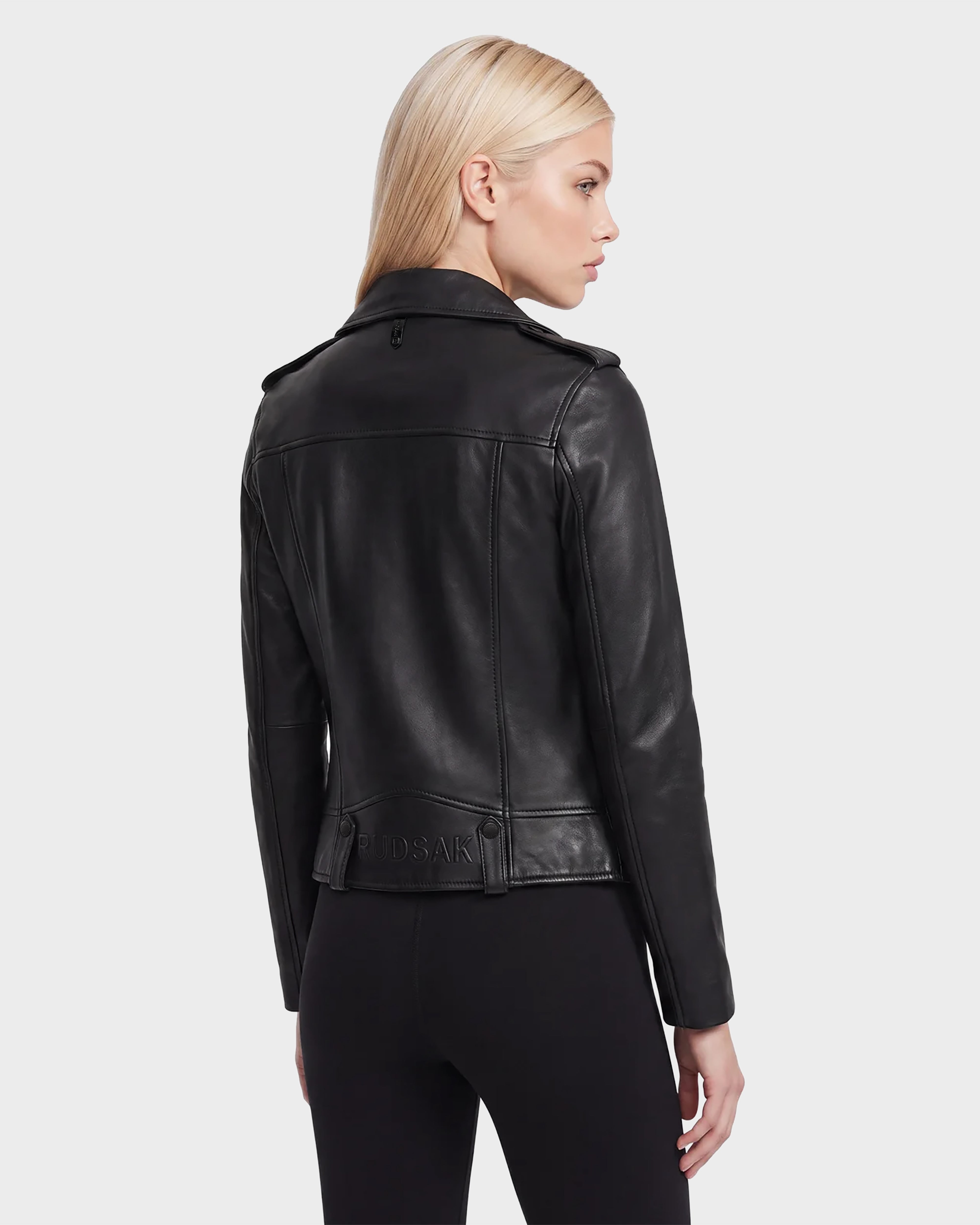 Women's leather jacket MERGO BLACK | RUDSAK – Rudsak