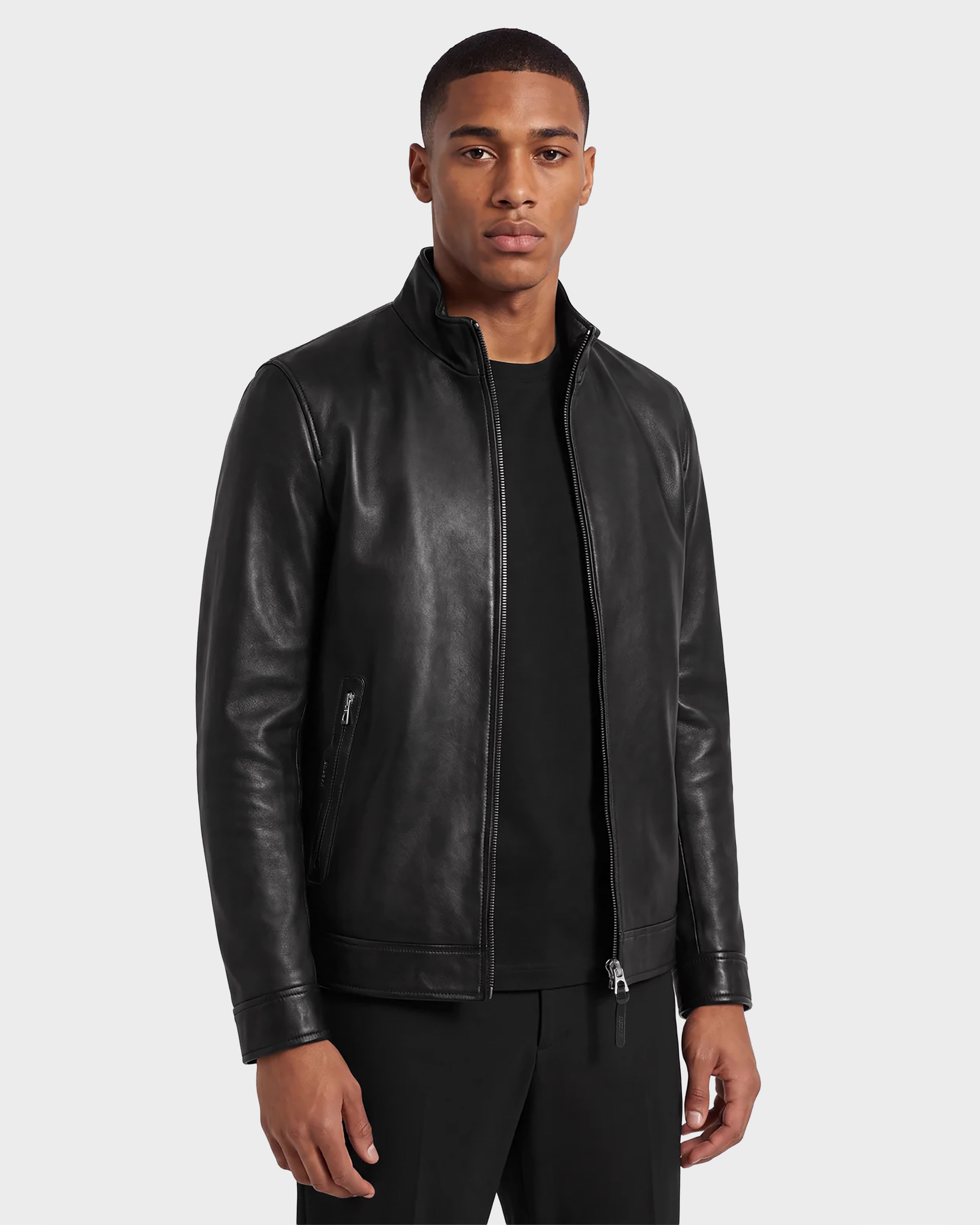 PHENOMENON Blaak Leather Ring 21号 STEVEN RUDSAK Men's Black Leather Jacket - Luxe & Timeless Style