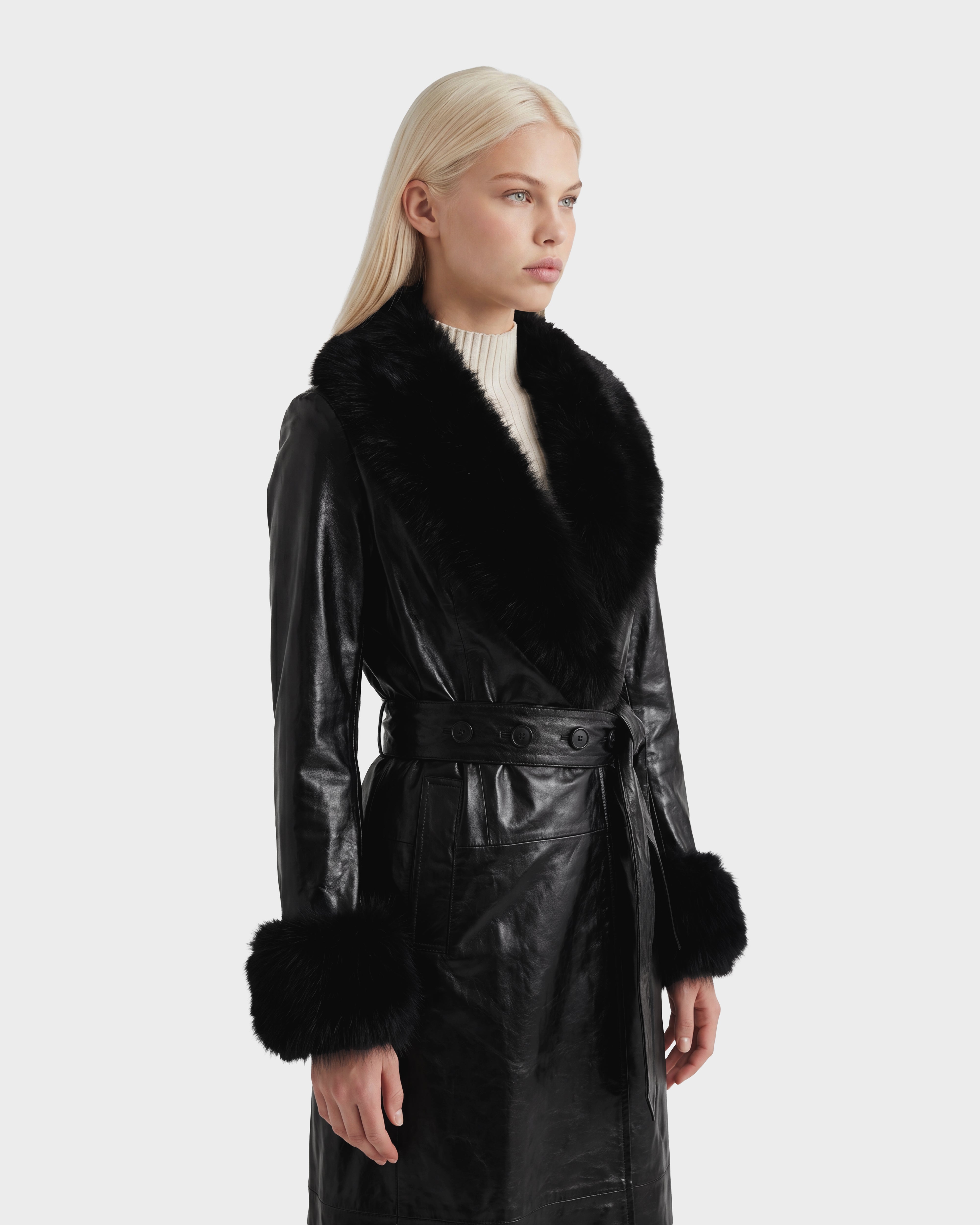 【LIDNM】STRECCAN REVER COAT 24AW VIVIANNE - 8126933 Black – Rudsak