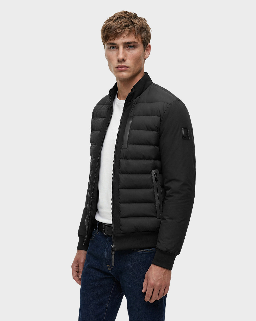 JIMMY Men's Quilted Down Jacket - Water & Wind Resistant, Sleek