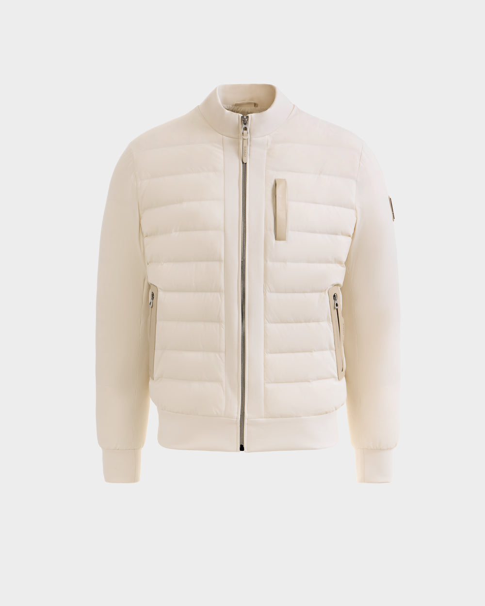 新品　BRIEFING MEN'S WR KNIT BLOUSON M Men's semi-lined blue technical wool bomber jacket | Corneliani