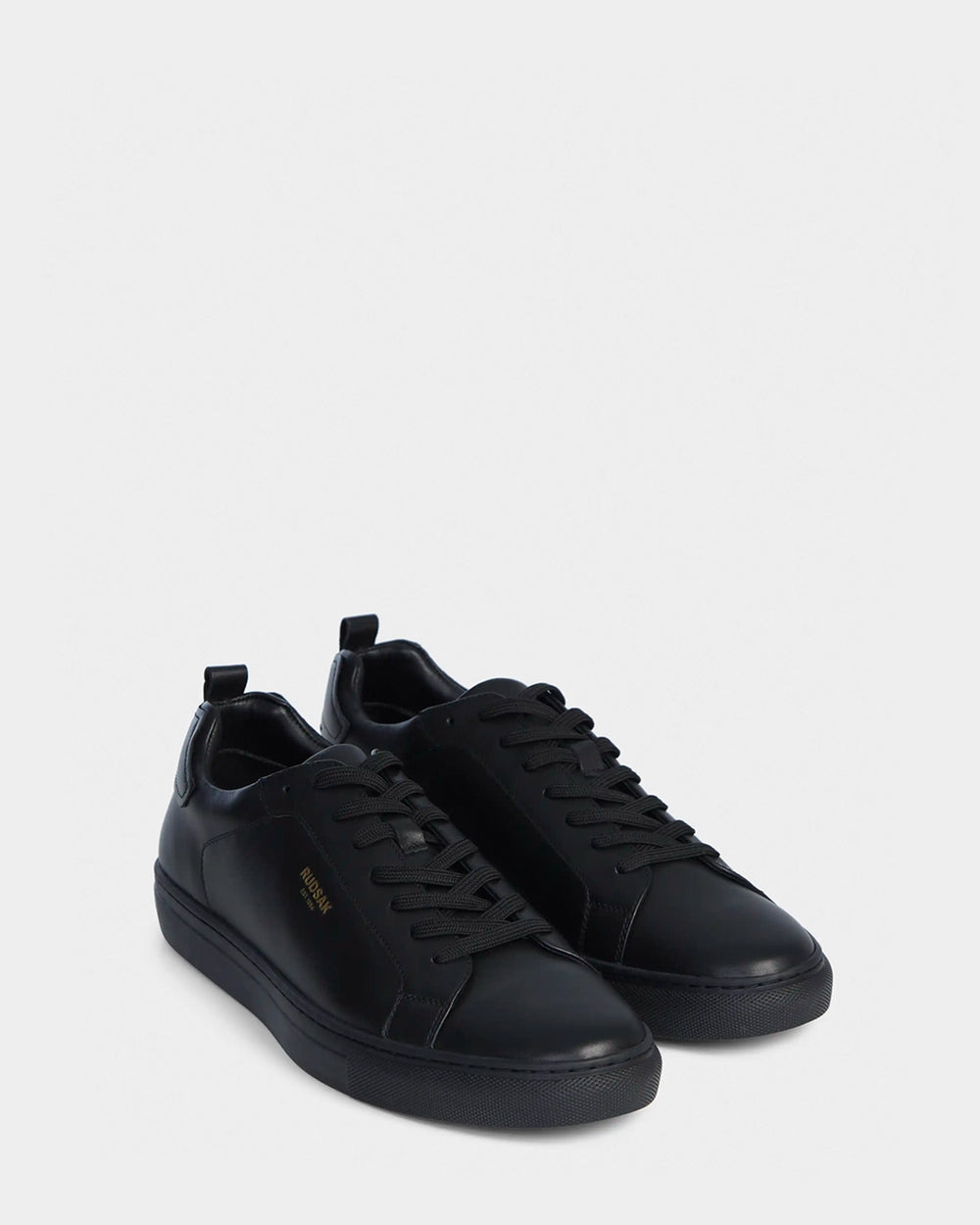 Black leather tennis shoes womens discount