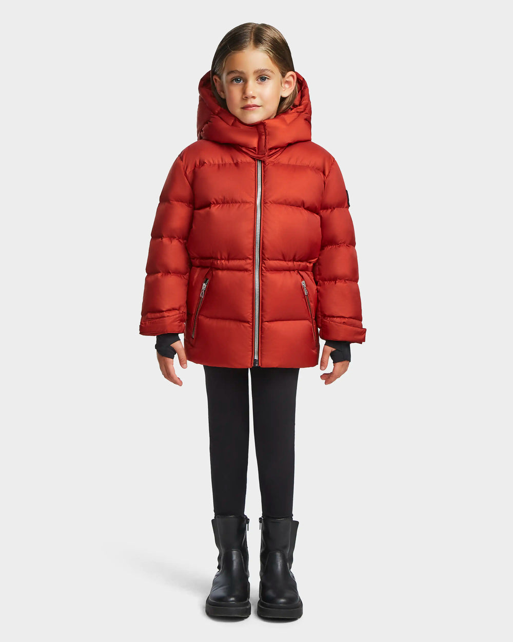 Kids red puffer top jacket