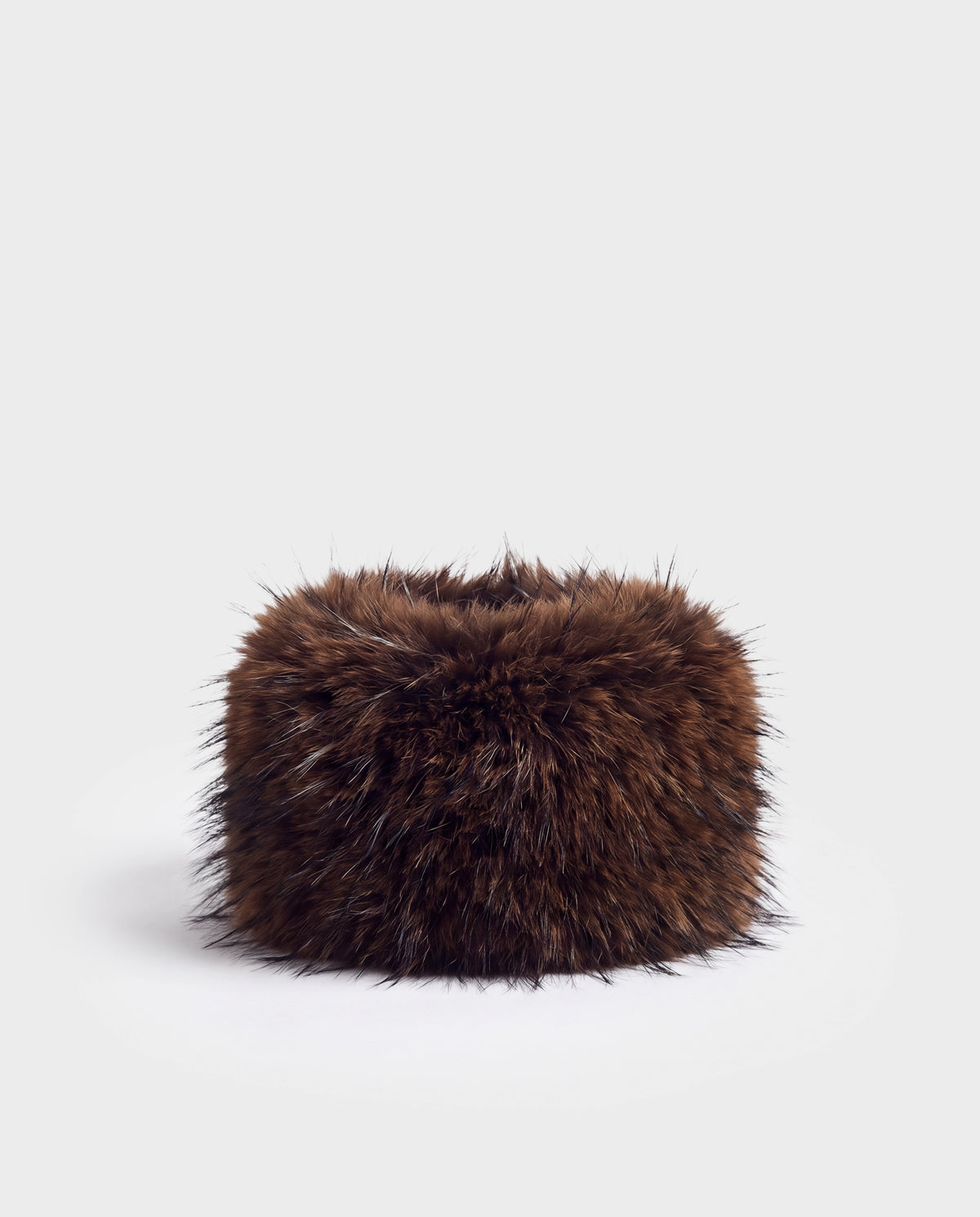 Rudsak LORETTA - 8426503 Mix Espresso brown fur pillbox hat.