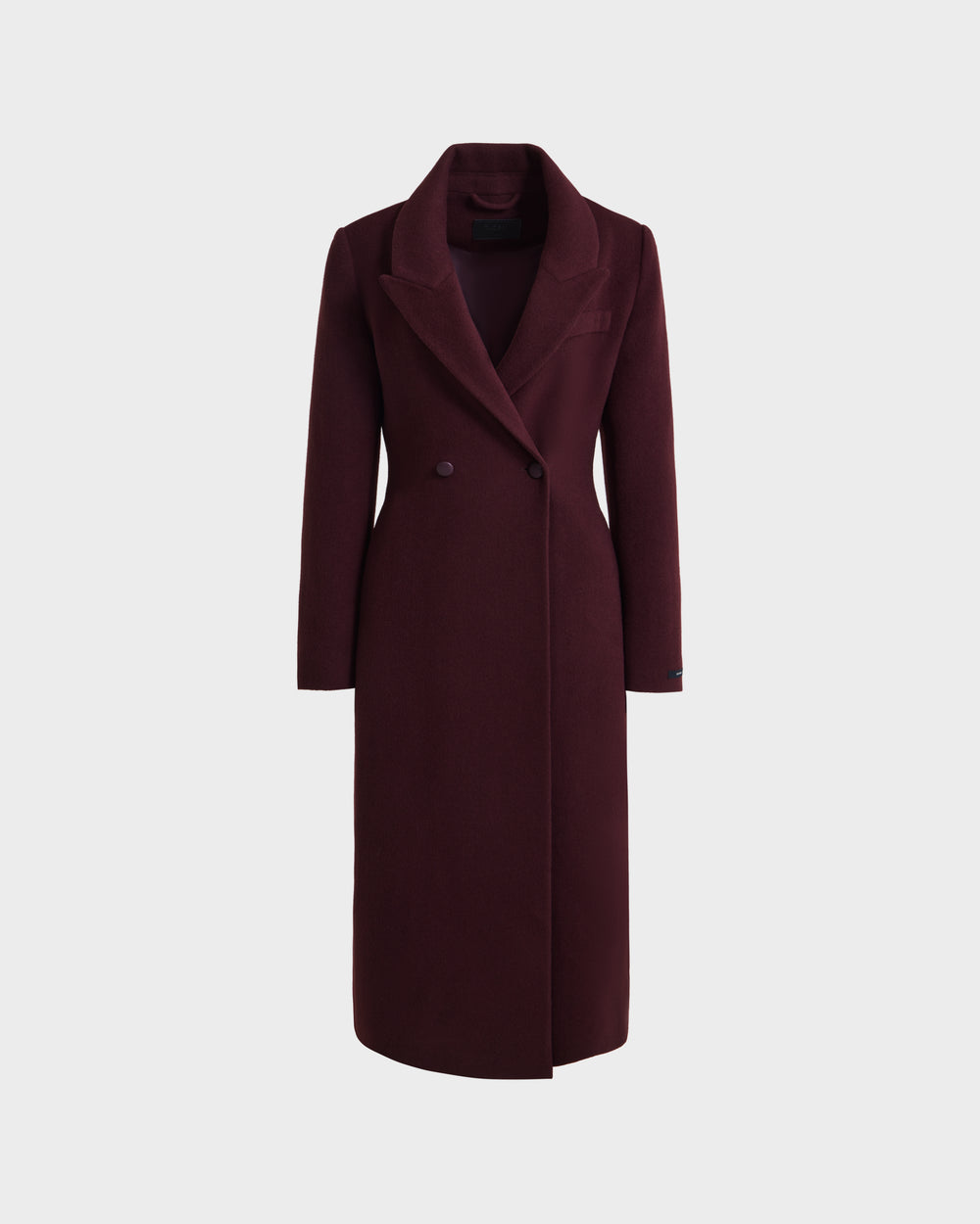 RUDSAK LYNWOOD Women's Bordeaux Wool Coat with Leather Panel – Rudsak