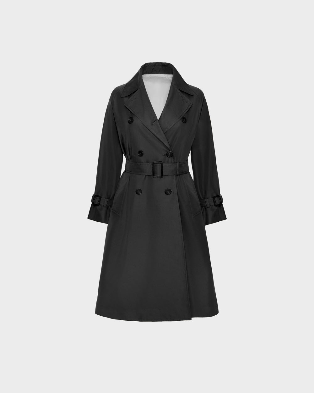 Black trench coat belt online