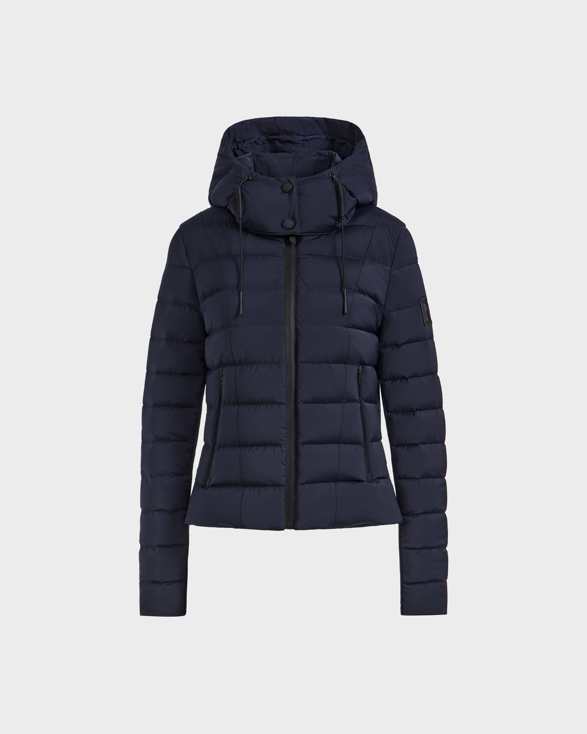 The Rudsak MELISSA - 8125054 Navy is a womens blue puffer jacket with a hood, made from RDS certified down for warmth.