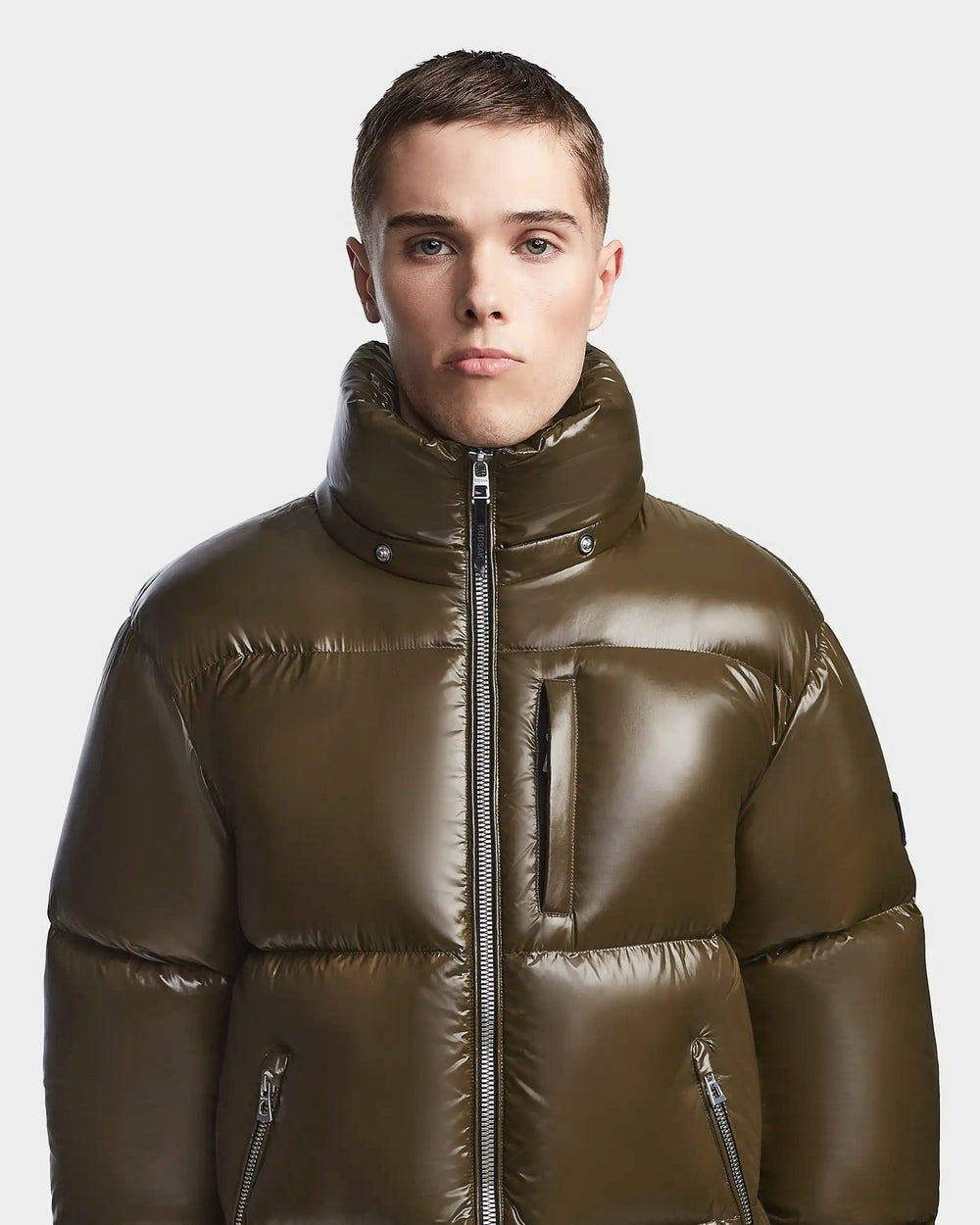 mens glossy puffer jacket