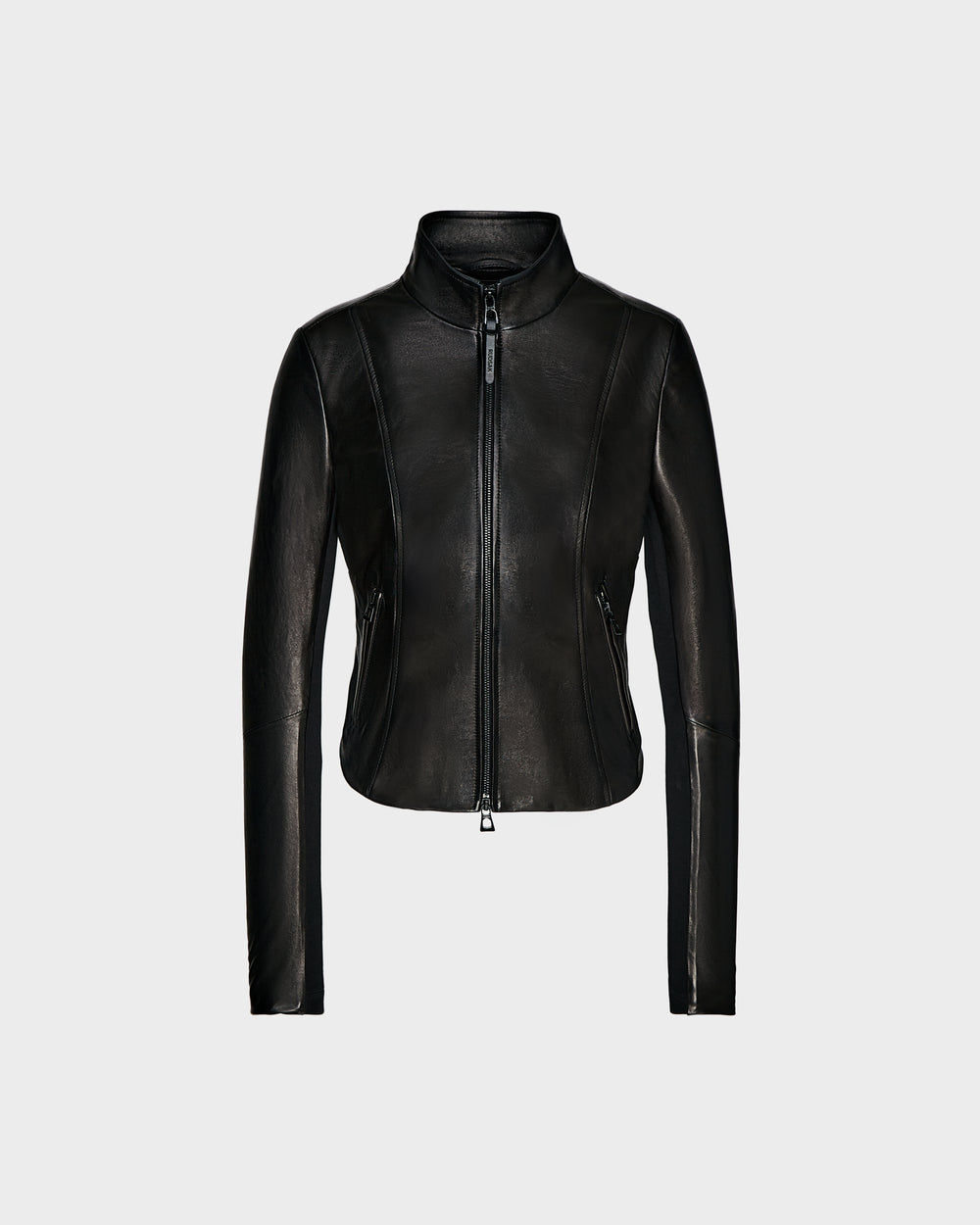 RUDSAK ABIGAIL Women's Black Leather Racer Jacket - Fitted