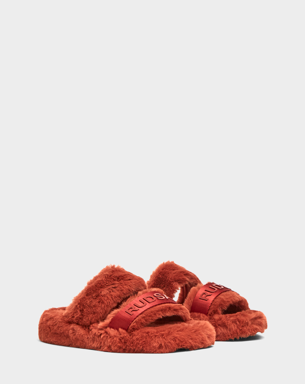 GEMA WOMEN S FAUX FUR SLIDES ORANGE RUDSAK Rudsak