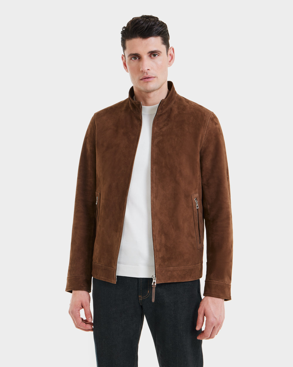 RUDSAK STEVEN SU Men's Suede Jacket - Timeless Mocha Style – Rudsak