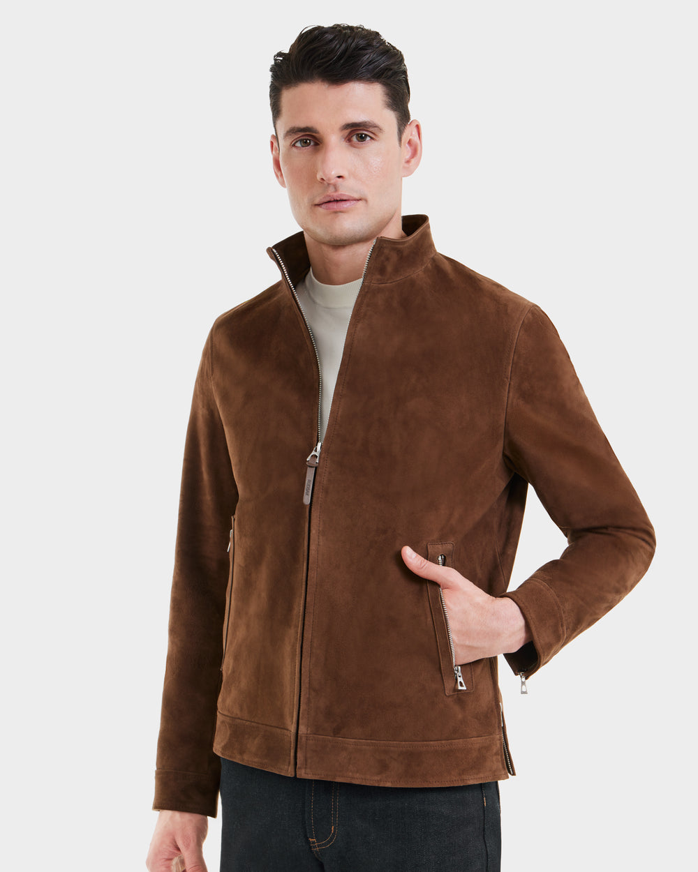 RUDSAK STEVEN SU Men's Suede Jacket - Timeless Mocha Style – Rudsak