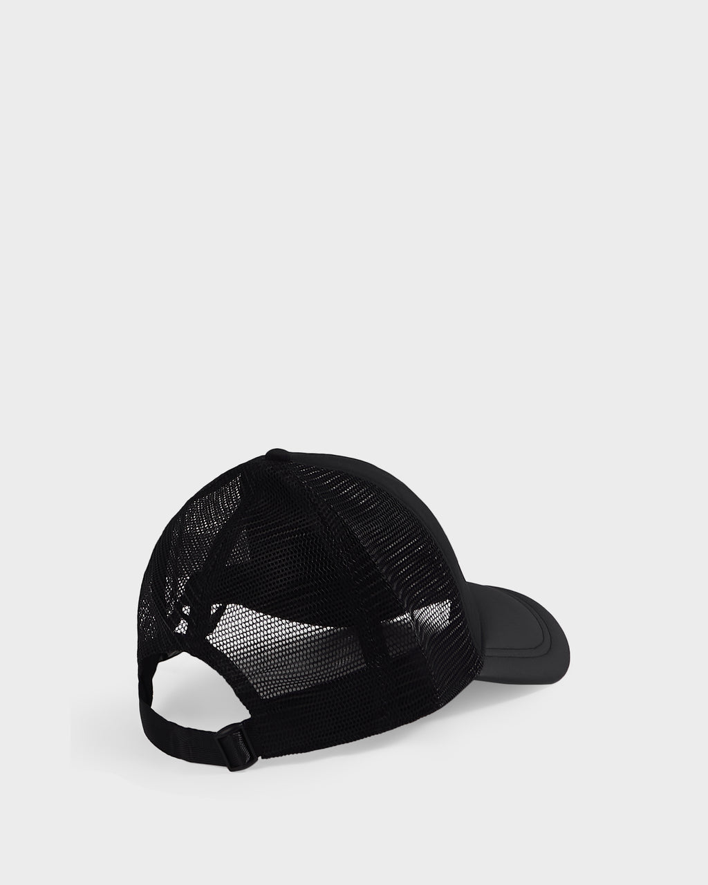 The Rudsak FENIX - 9422522 Black trucker hat features a black mesh back and an adjustable strap, shown from the back and slightly to the side against a plain light grey background.