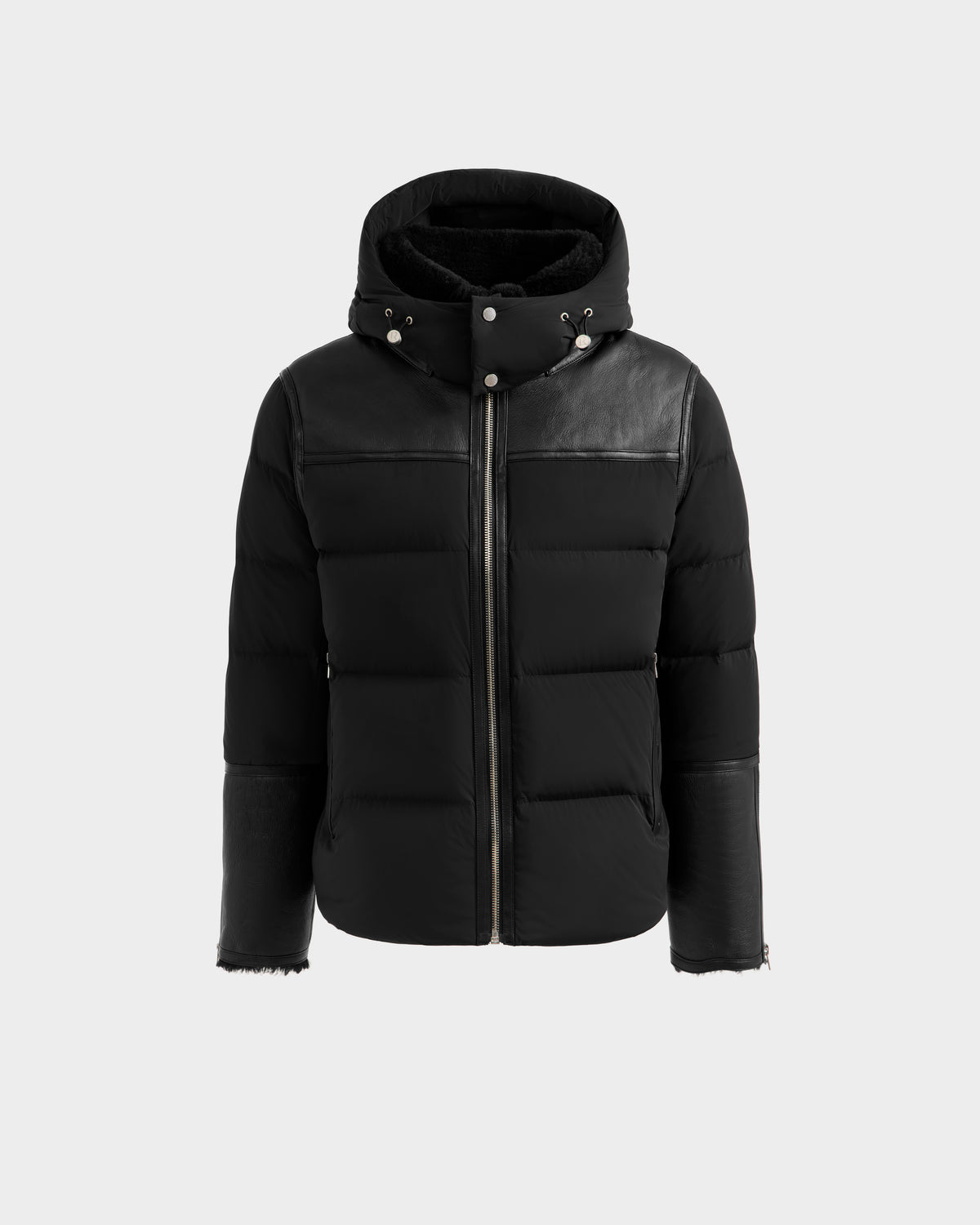 The Rudsak SIMON - 6125597 Black men’s down puffer jacket with a hood is perfect for staying cozy all winter.
