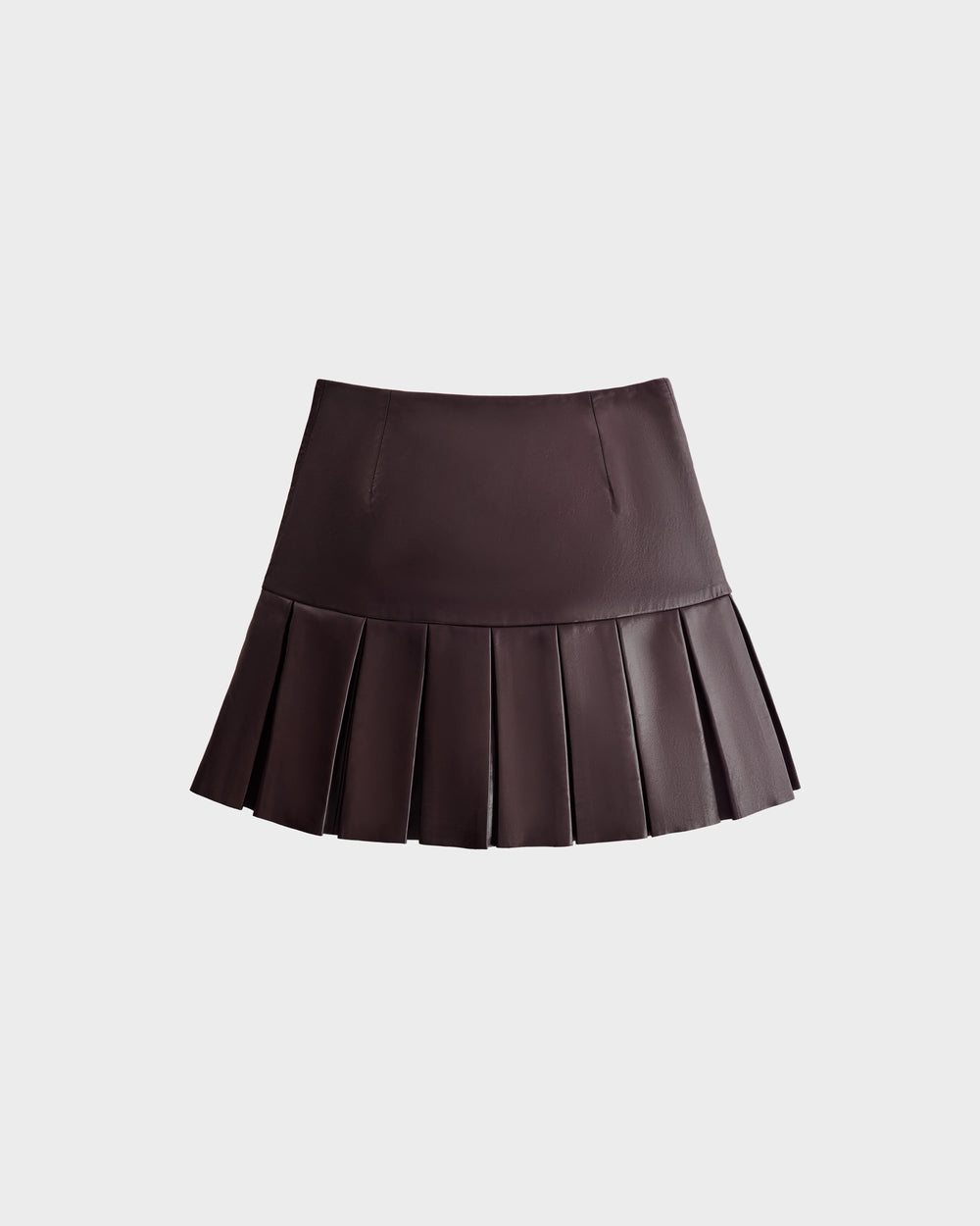 RUDSAK SOLANGE Women's Pleated Leather Skirt - Luxe Bordeaux – Rudsak