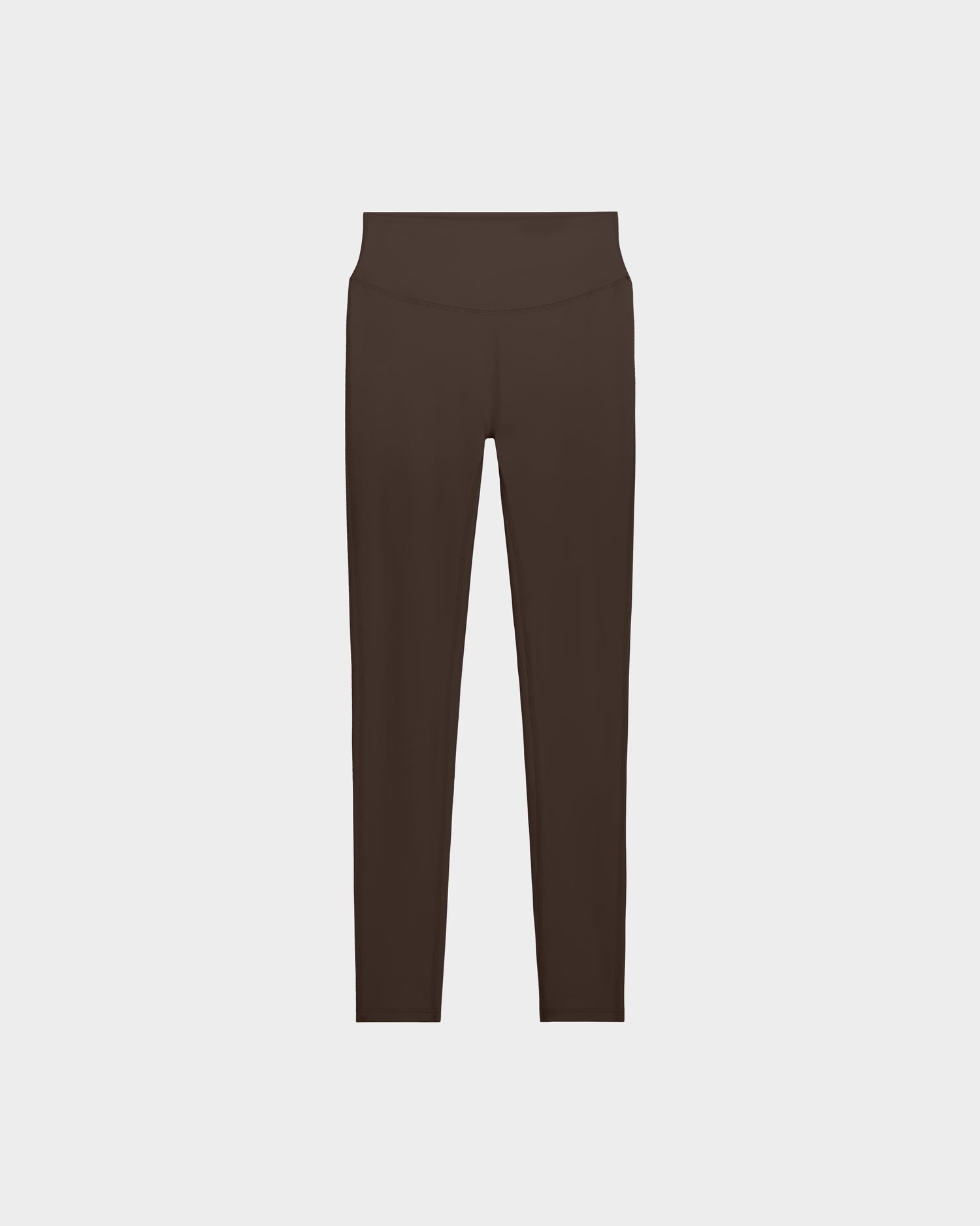 High-waisted, full-length SONOMA - 8525071 Espresso leggings by Rudsak laid flat on a white background—stylish and versatile workout leggings crafted for comfort.