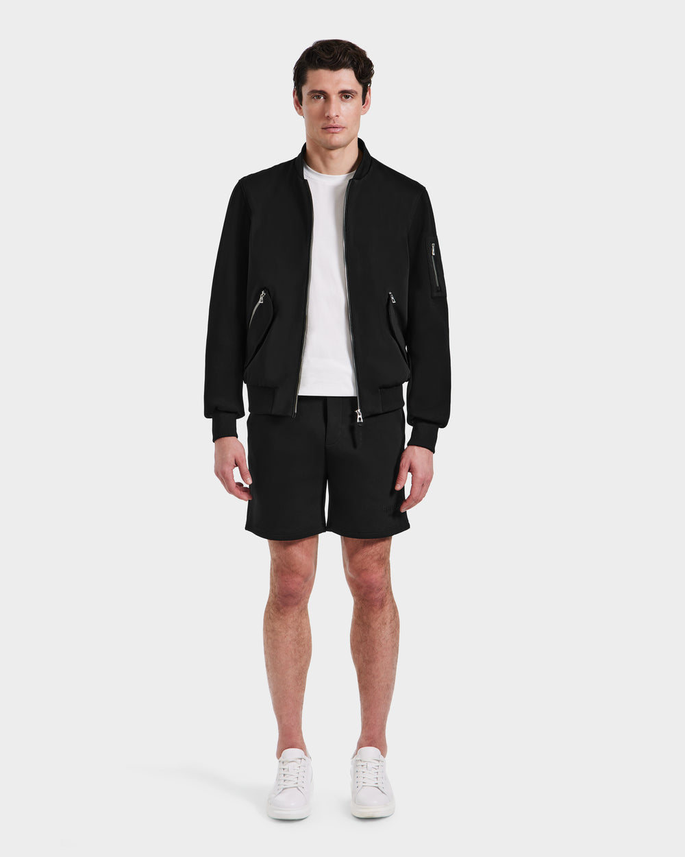 RUDSAK ANDRE Men's Black Lightweight Bomber Jacket Versatile