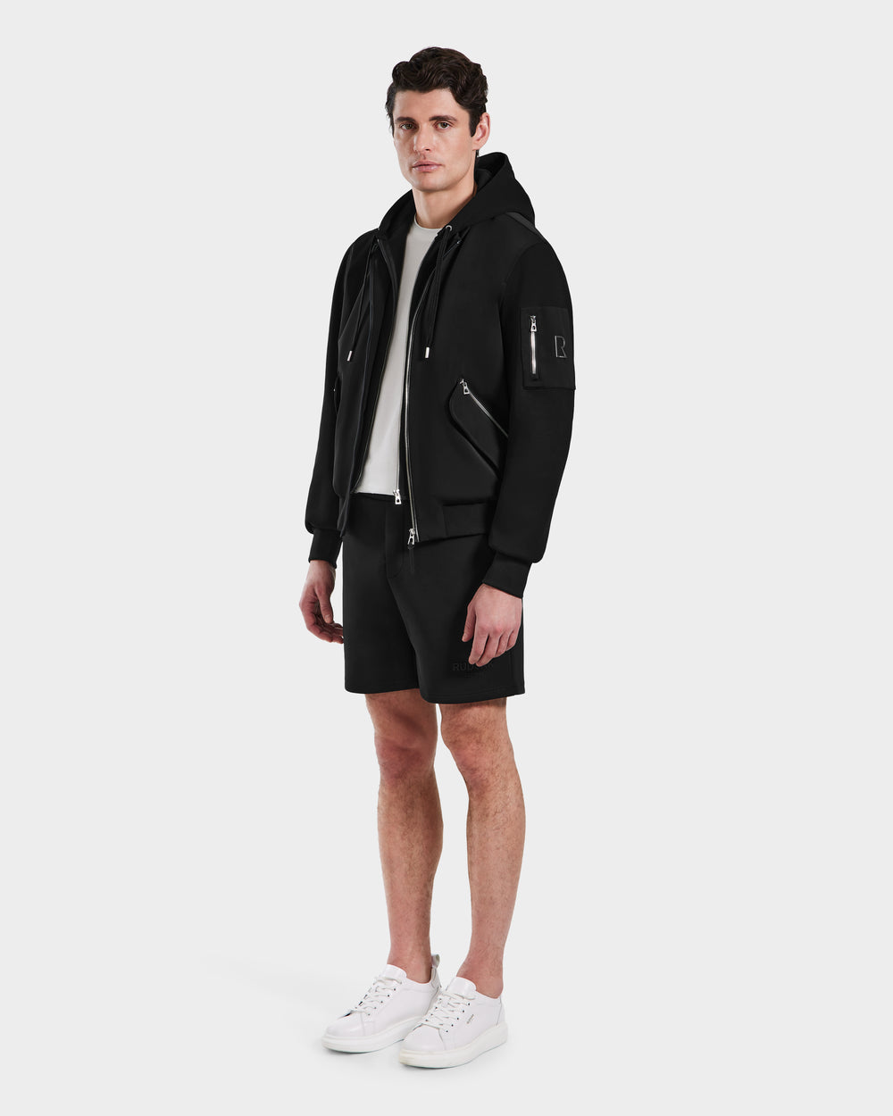 RUDSAK ANDRE Men's Black Lightweight Bomber Jacket | Versatile
