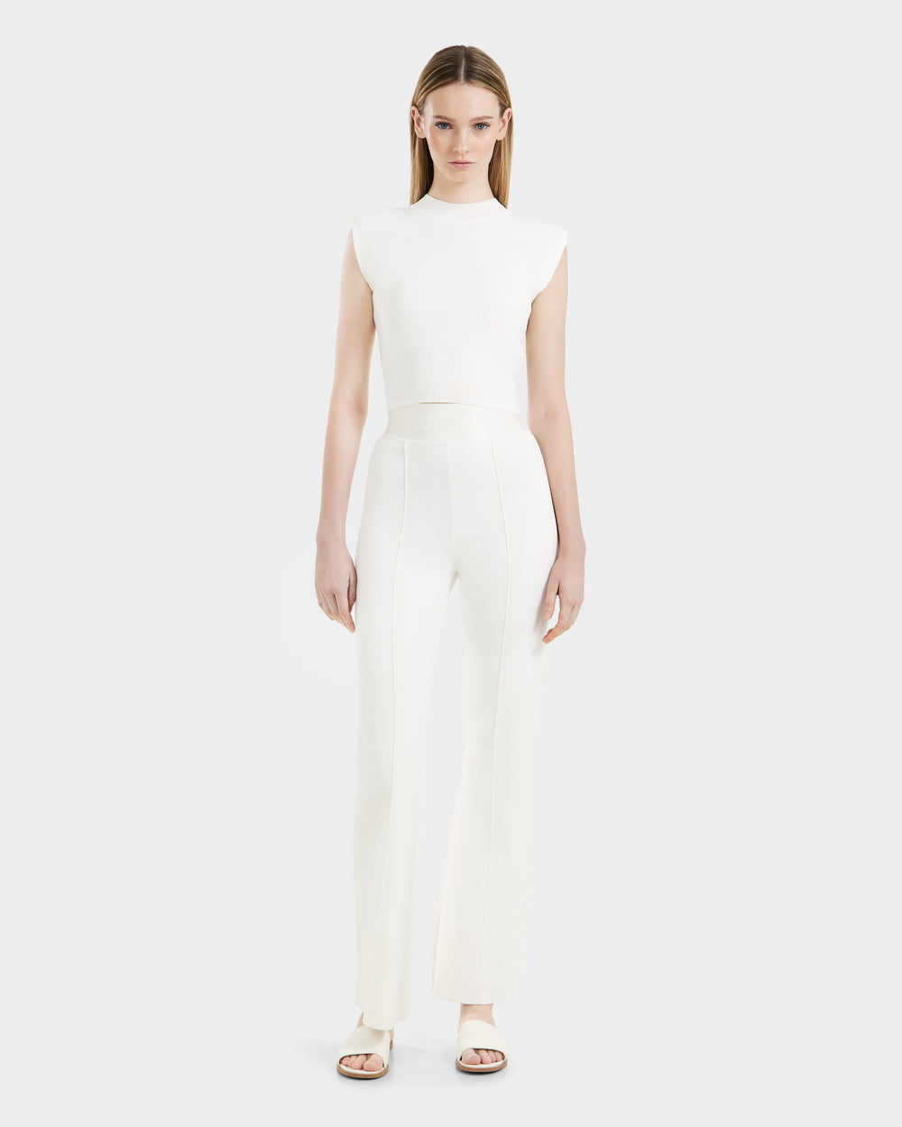 RUDSAK ANGIE Wide-Leg Cotton White Pants - Ultimate Comfort