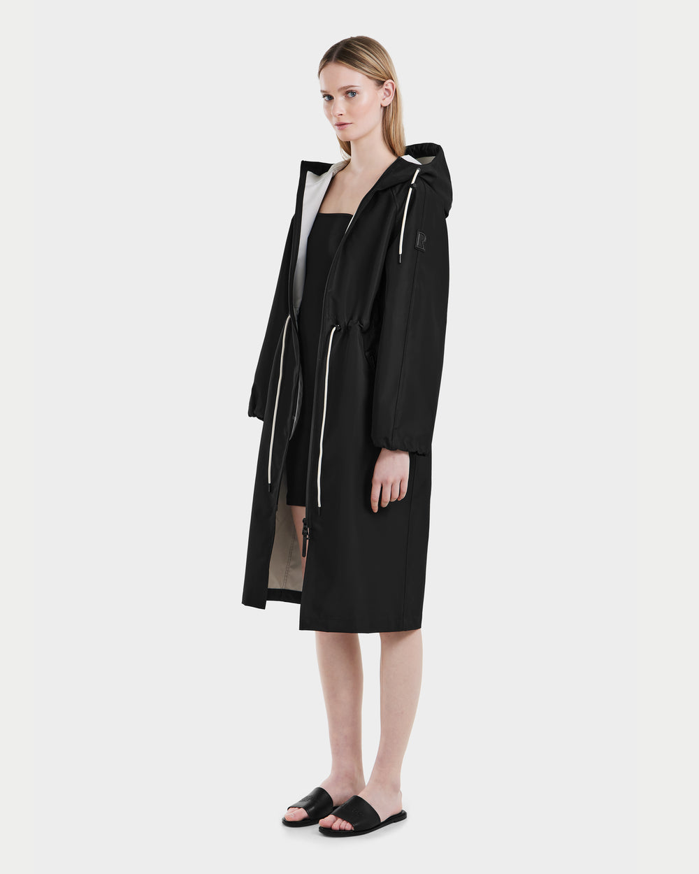 RUDSAK CARLA Women's Black Long Raincoat - Stylish & Versatile