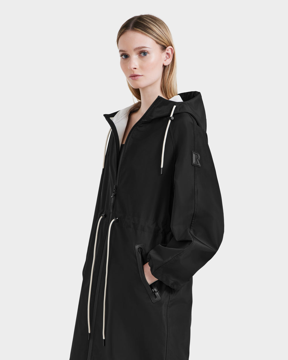 RUDSAK CARLA Women's Black Long Raincoat - Stylish & Versatile