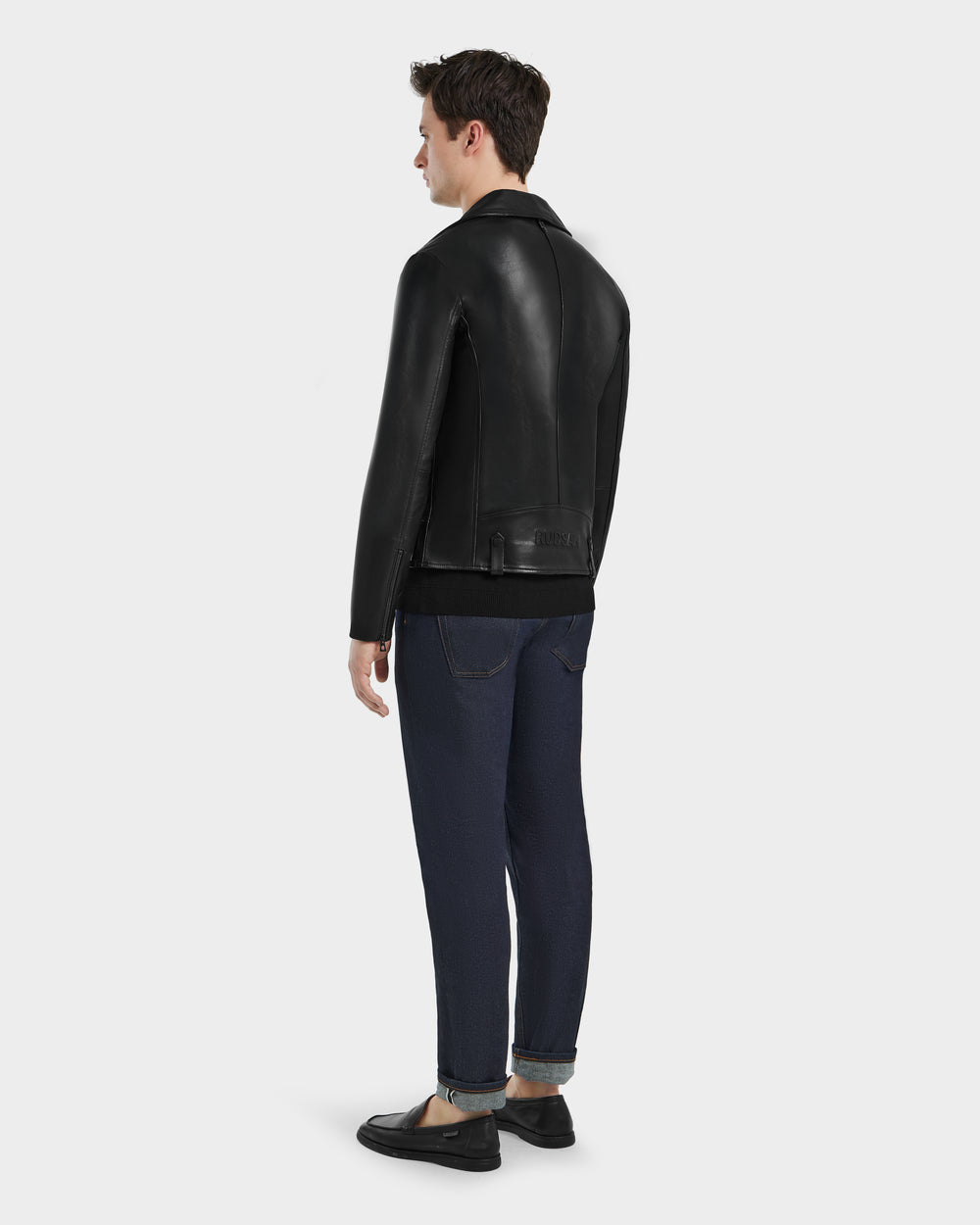 Men's leather jacket DAREG BLACK | RUDSAK – Rudsak
