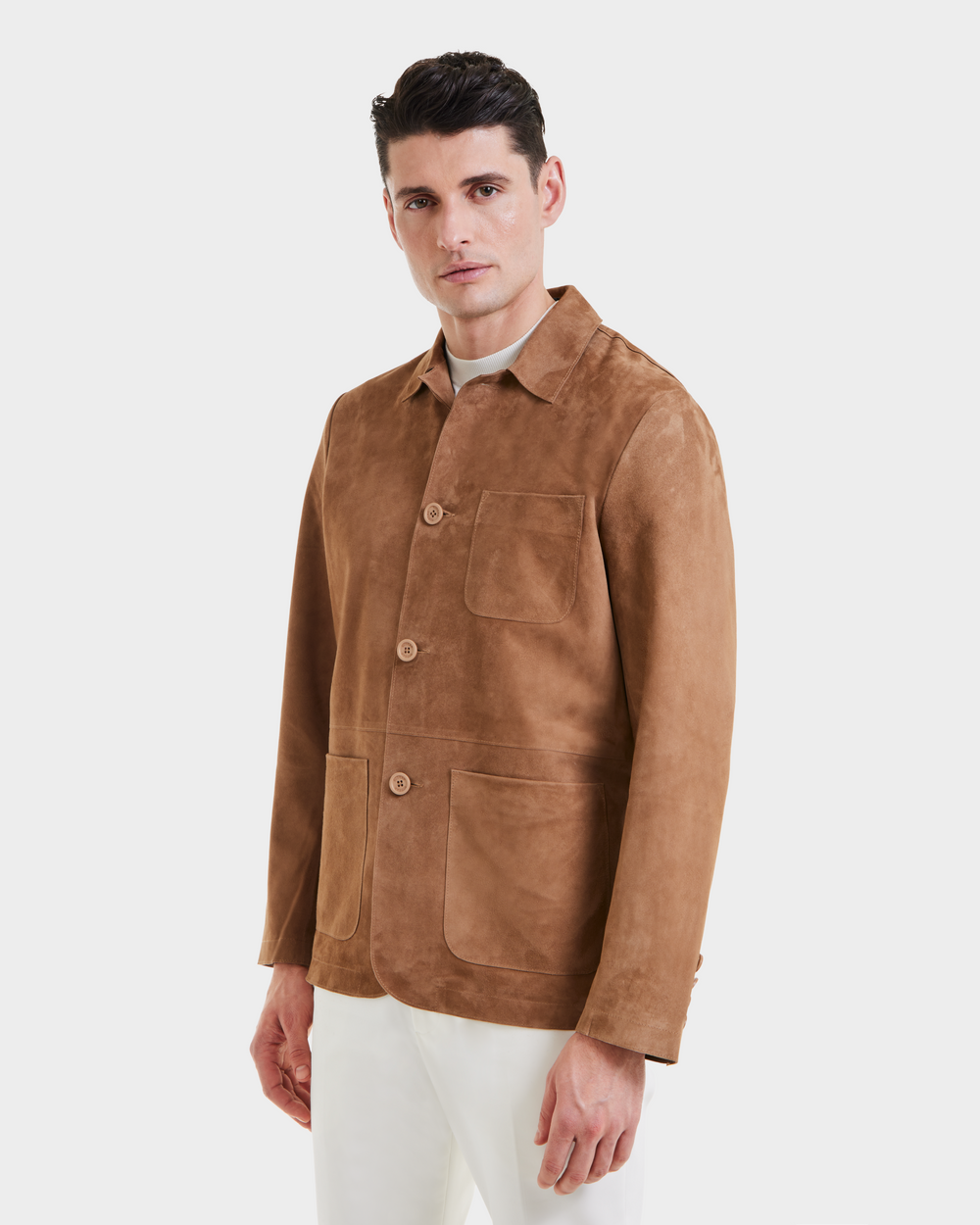 RUDSAK Darrell SU Almond Suede Shirt Jacket - Tailored & Versatile