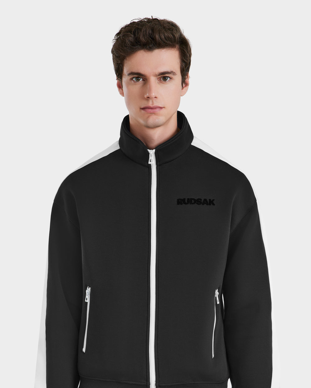 RUDSAK FOREST Men's Black Zip-Up Sweater | Sleek Casual Style – Rudsak