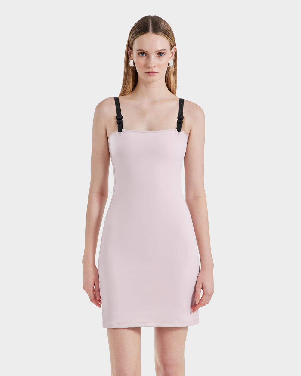 RUDSAK GARDENA Light Pink Mini Dress | Vegan Leather Straps – Rudsak