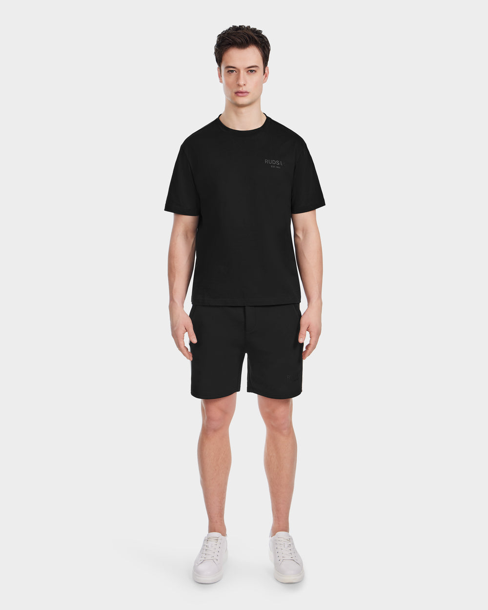RUDSAK GRANT Men's Black Premium Cotton Tee - Stylish Comfort – Rudsak