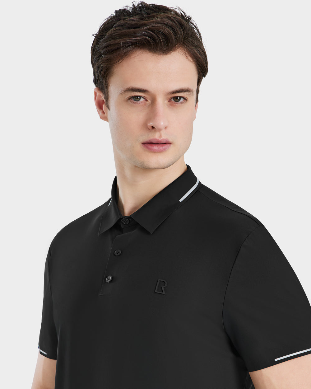 RUDSAK JONAH Men's Black Technical Polo | Performance & Style – Rudsak