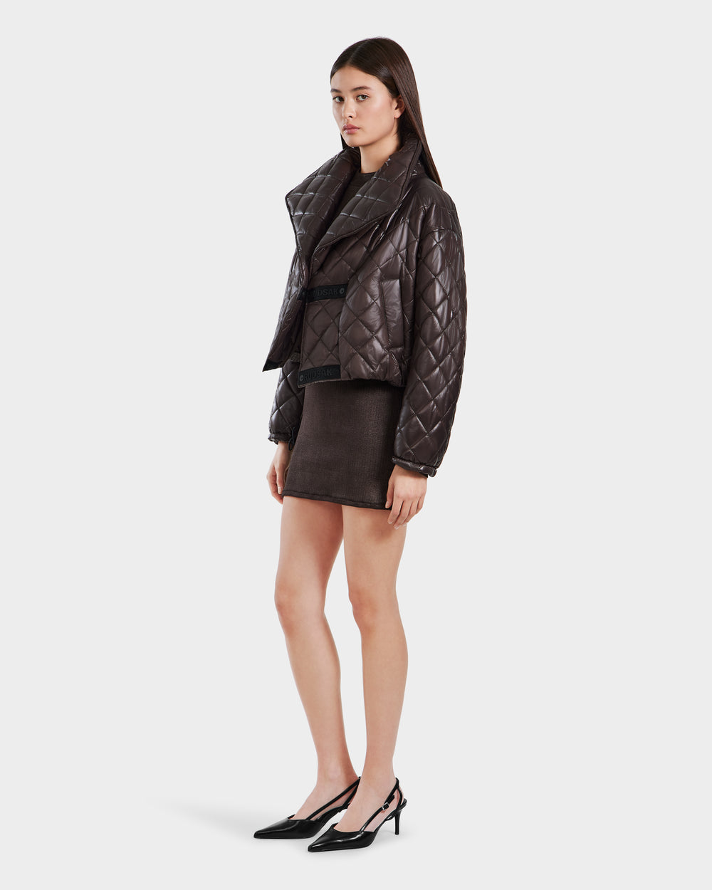 RUDSAK KALEE Women's Quilted Cropped Light Jacket - Espresso – Rudsak